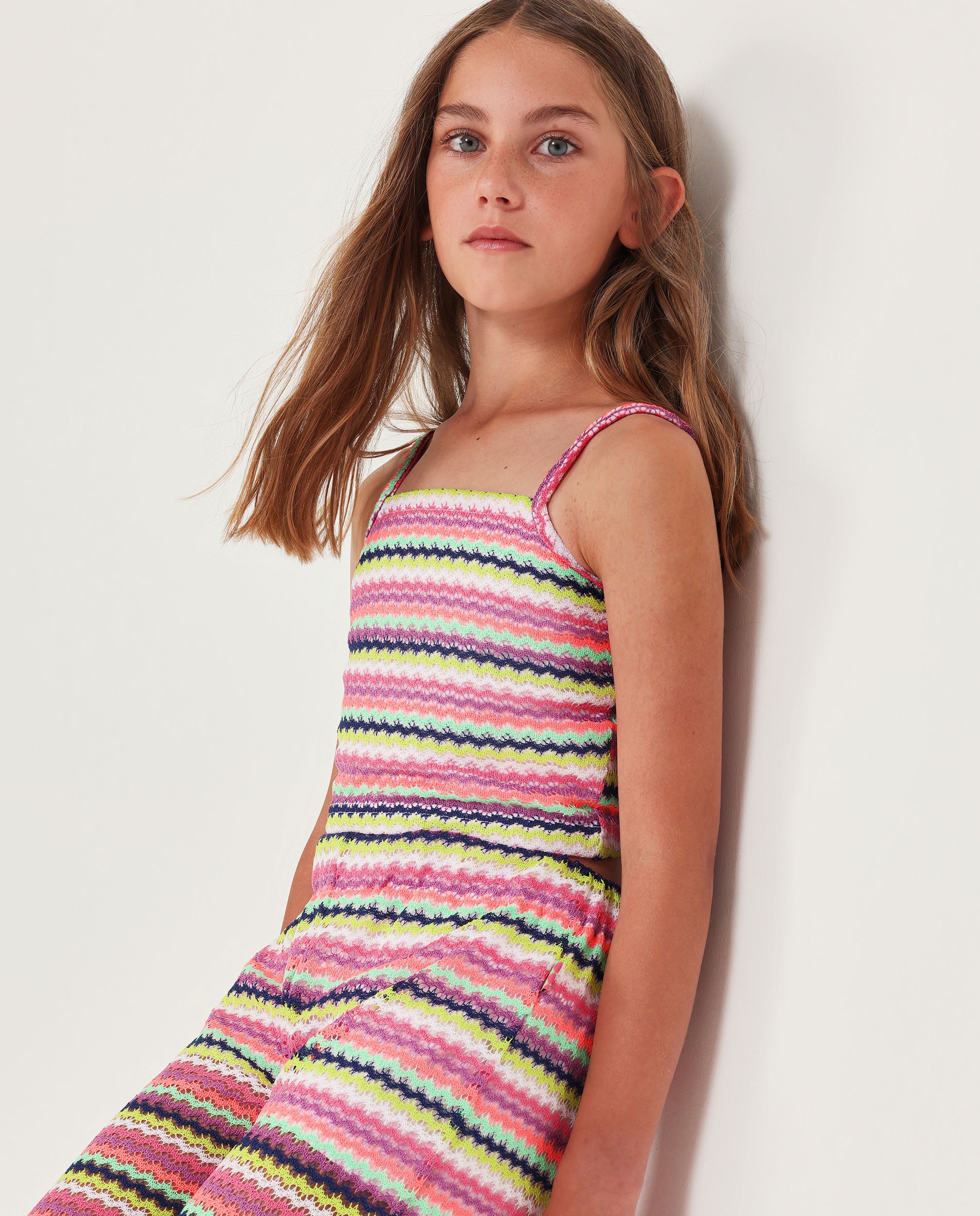 TucTuc Magliette Zig Zag top bambina rosa
