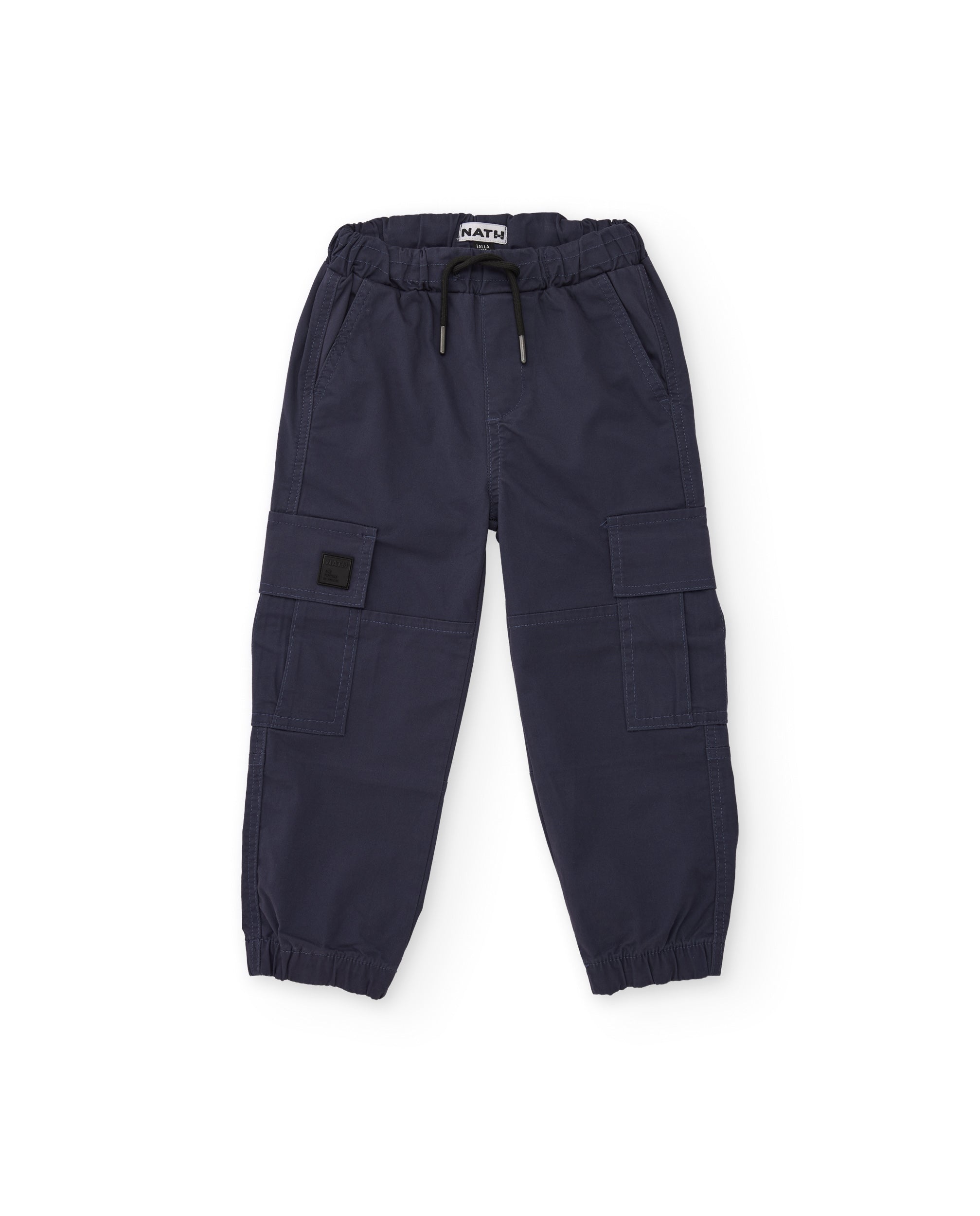 TucTuc Pantaloni Cargo Bambino Blu Marino Cotone Elastico