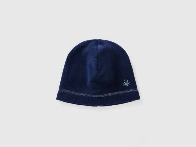 United Colors of Benetton cappello pile neonato logo ricamato