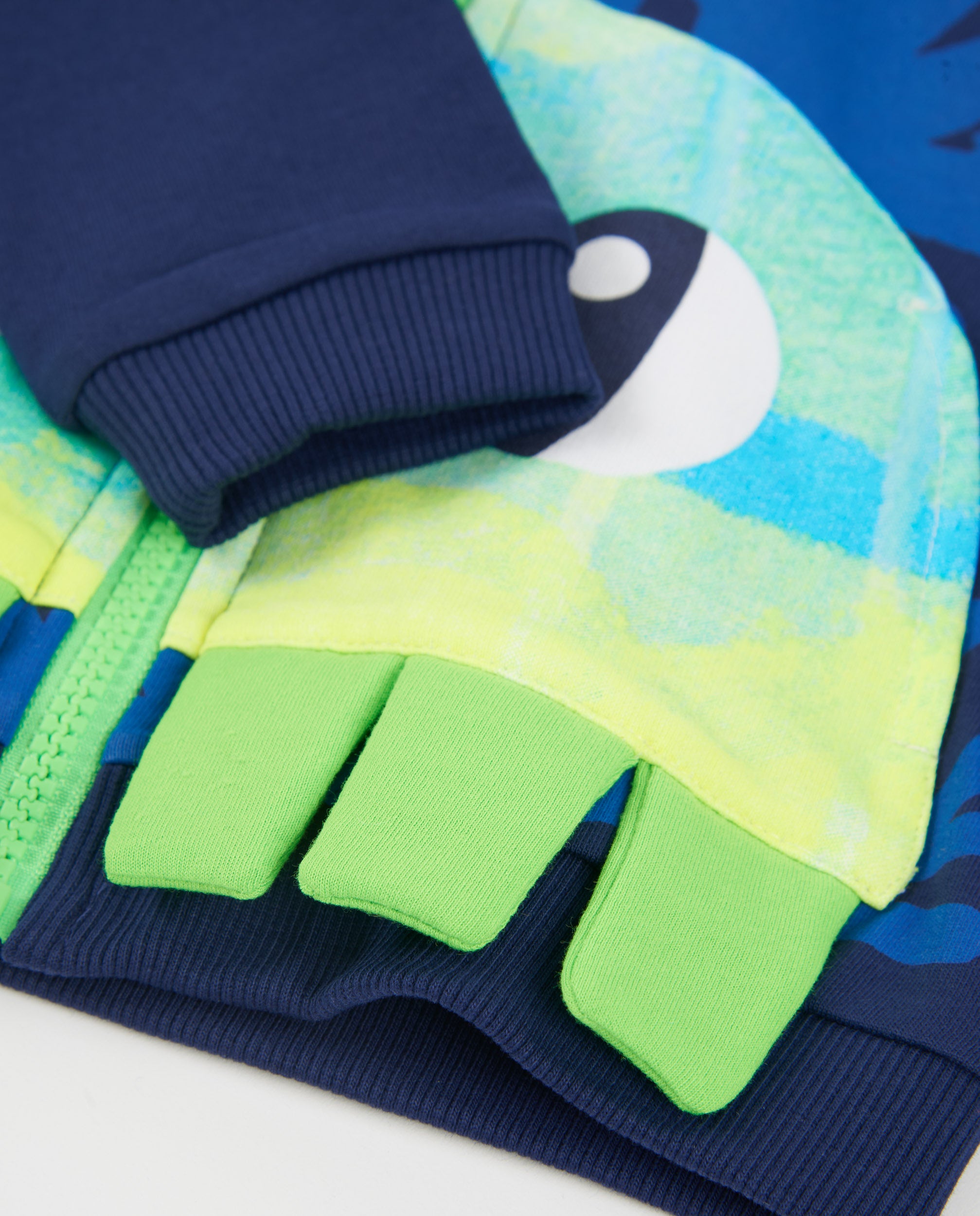 TucTuc Felpe Felpa bambino navy cappuccio zip mostro marino