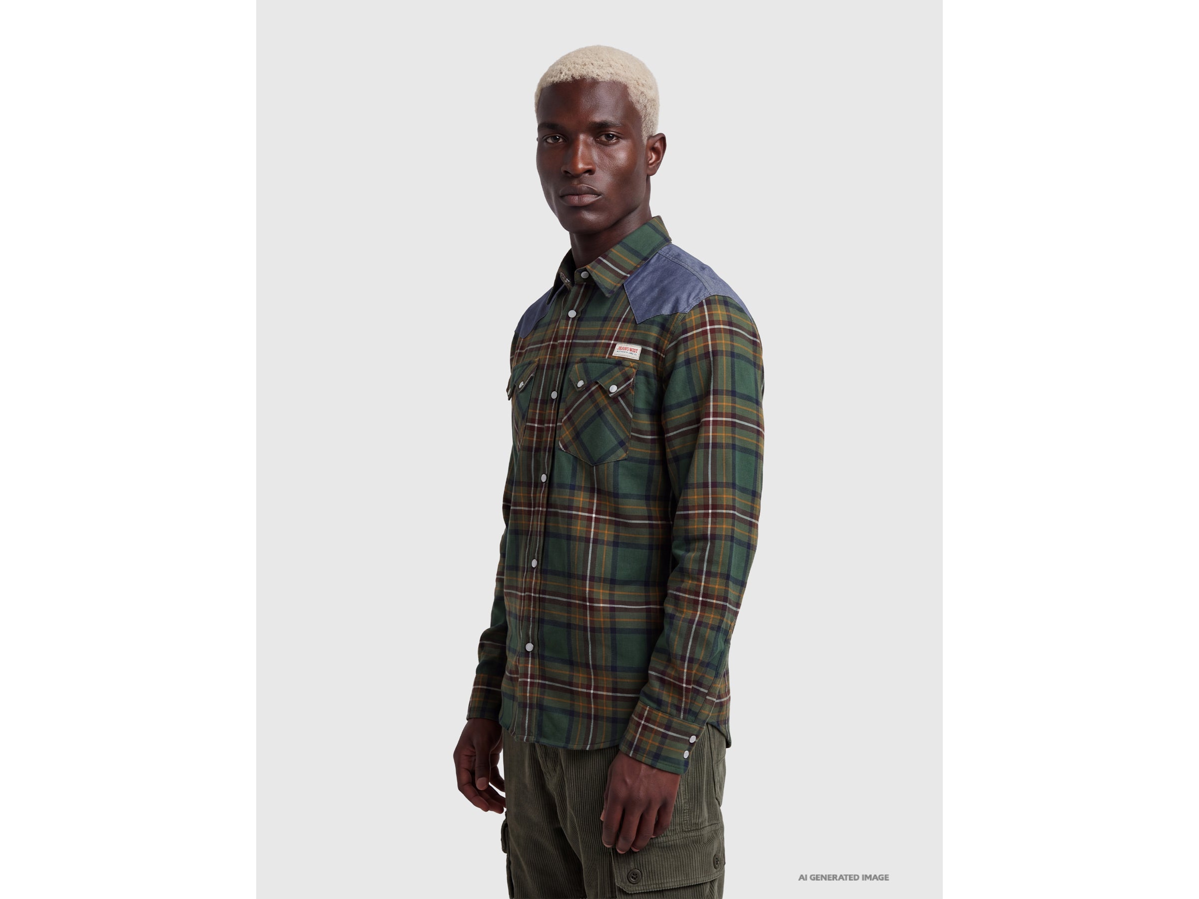 Benetton Shirts Camicia Flanella Quadri Western Cotone