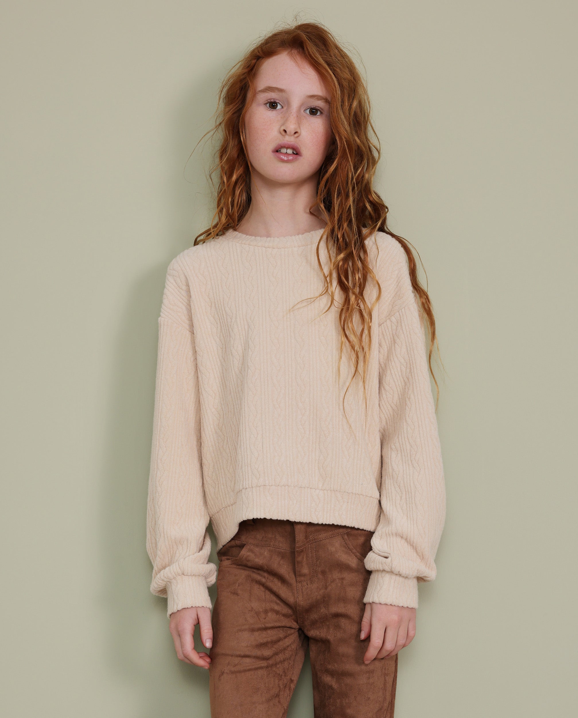 TucTuc Maglioni maglione bambina beige taglio ampio