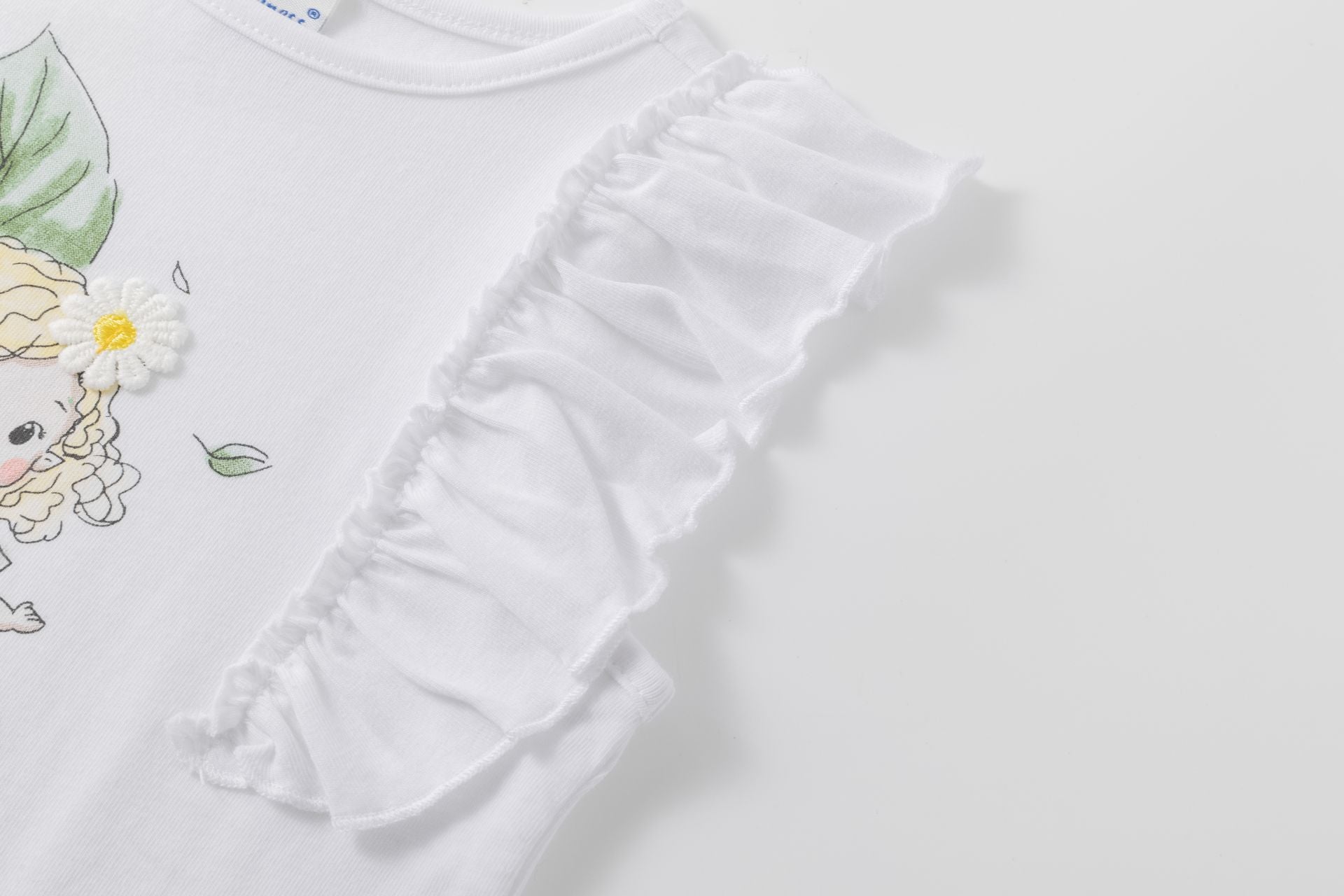 Newness t-shirt volant bambina in cotone 2-6 anni