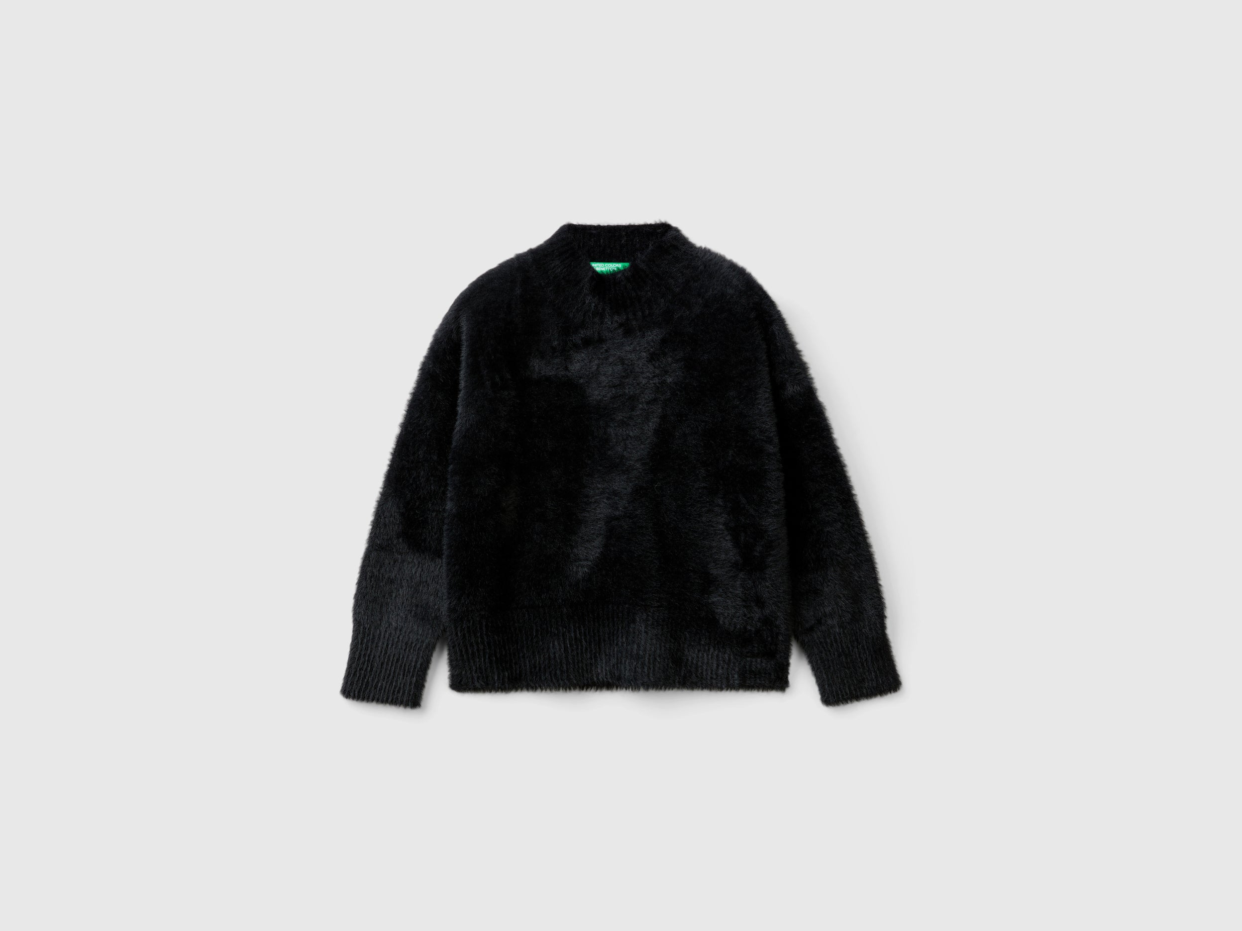 United Colors of Benetton Furry Yarn Maglione Peloso Collo Alto L