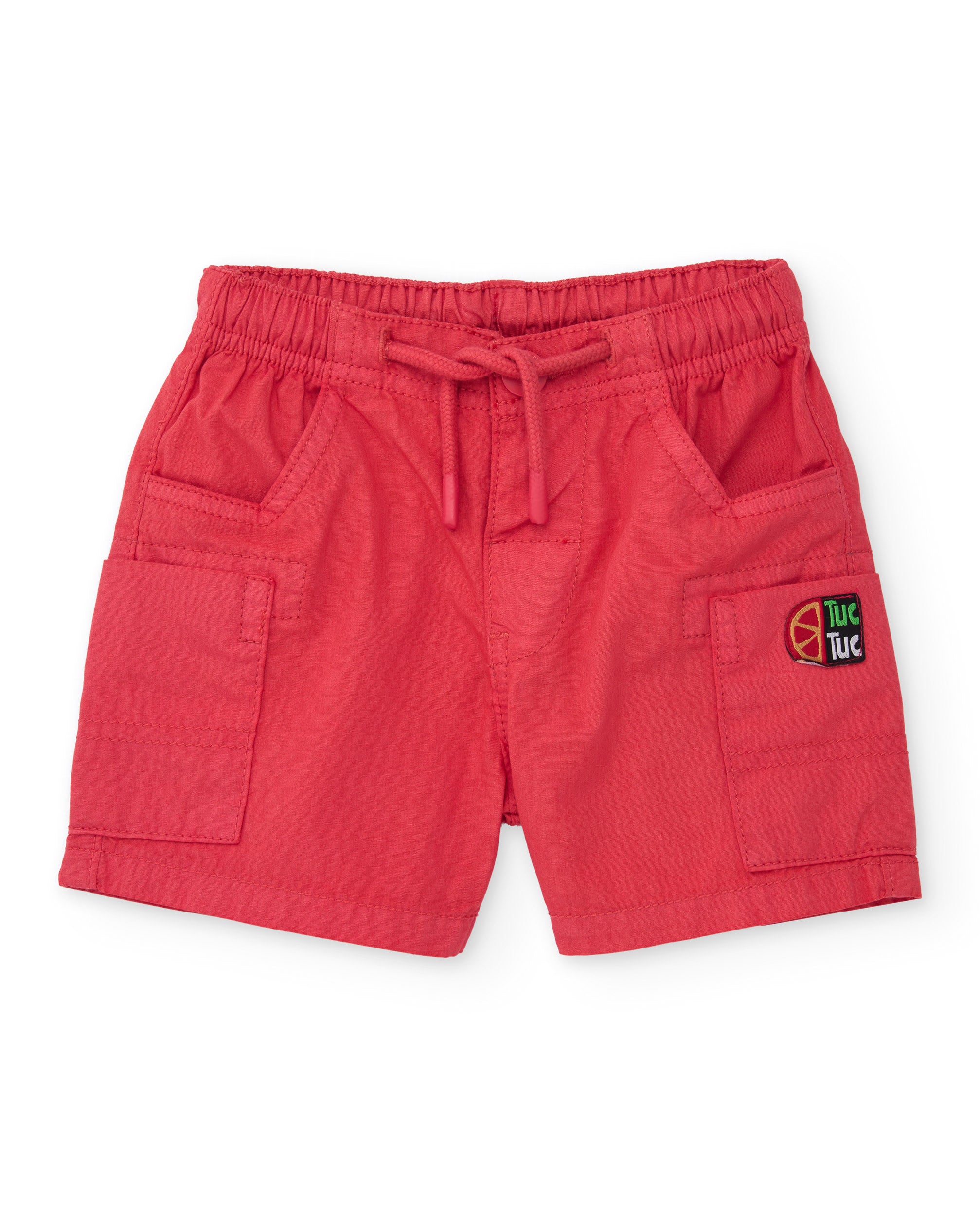 TucTuc Bermuda pantaloncini bimbo Rosso cargo tasche cotone