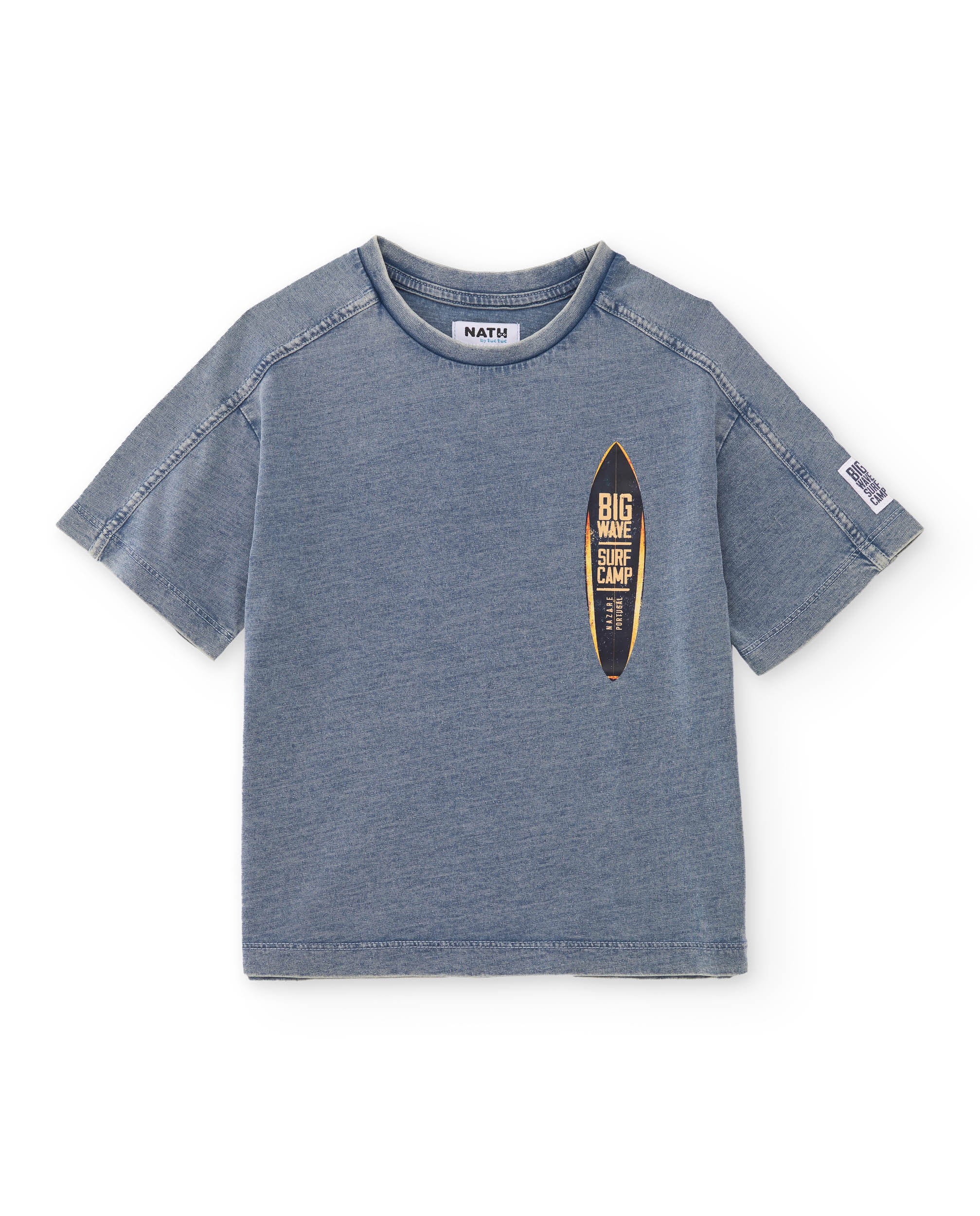 TucTuc Magliette t-shirt bambino blu lavato manica corta