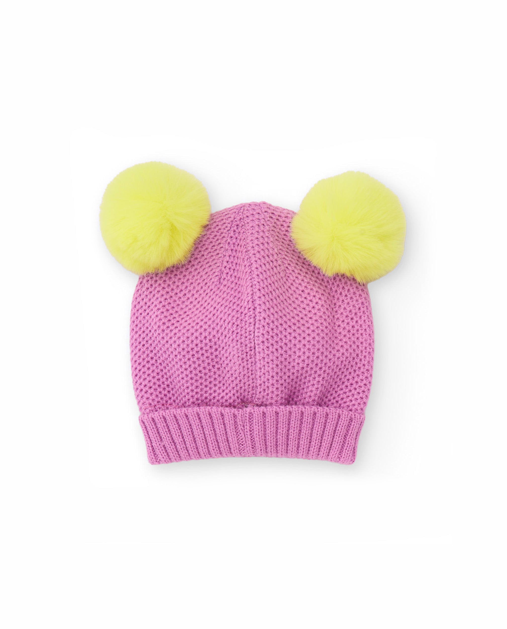 TucTuc Accessori Berretto Bambina Tricot Rosa Farfalla