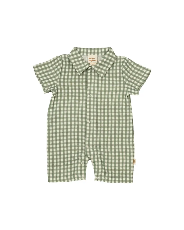 Woolly Organic Baby Rompers pagliaccetto mussola cotone organico