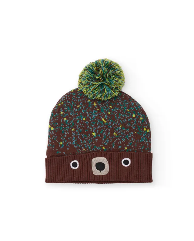 TucTuc Accessori Berretto bambino tricot pompon marrone