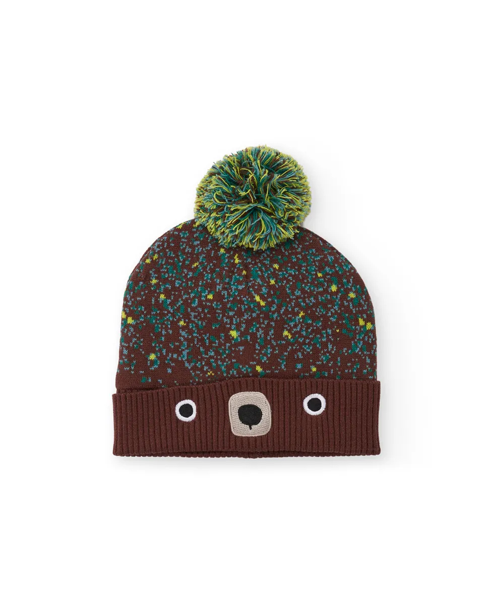 TucTuc Accessori Berretto bambino tricot pompon marrone