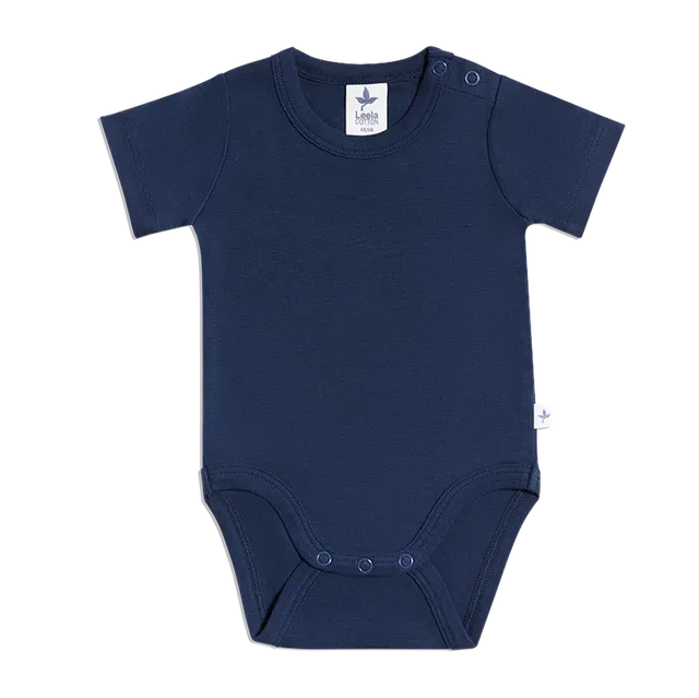 Leela Indigo body cotone bio 62-68 cm 3-6 mesi