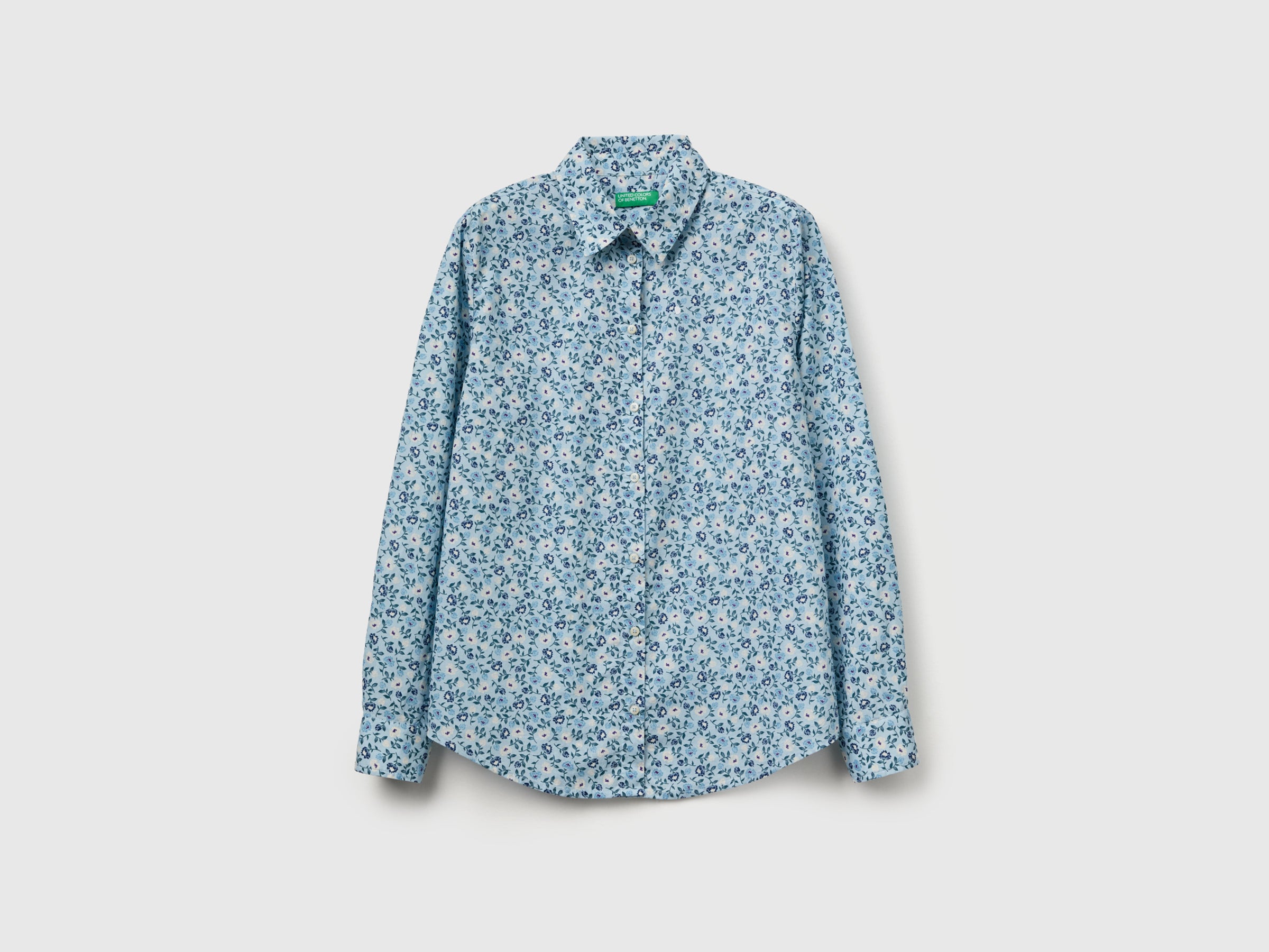 United Colors of Benetton camicia fantasia cotone maniche lunghe