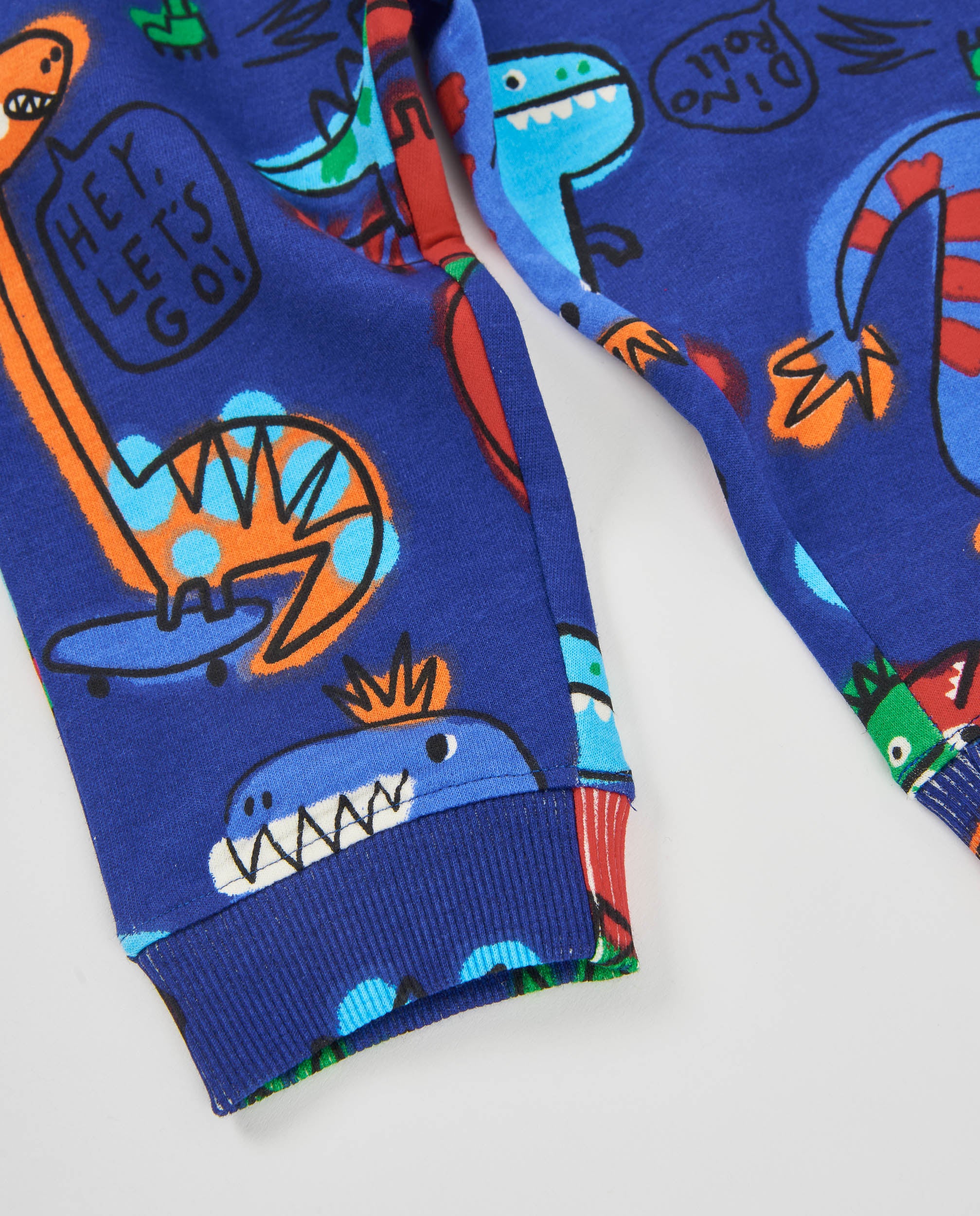 TucTuc Pantaloni Felpa Bambino Blu 4A Dinosauri