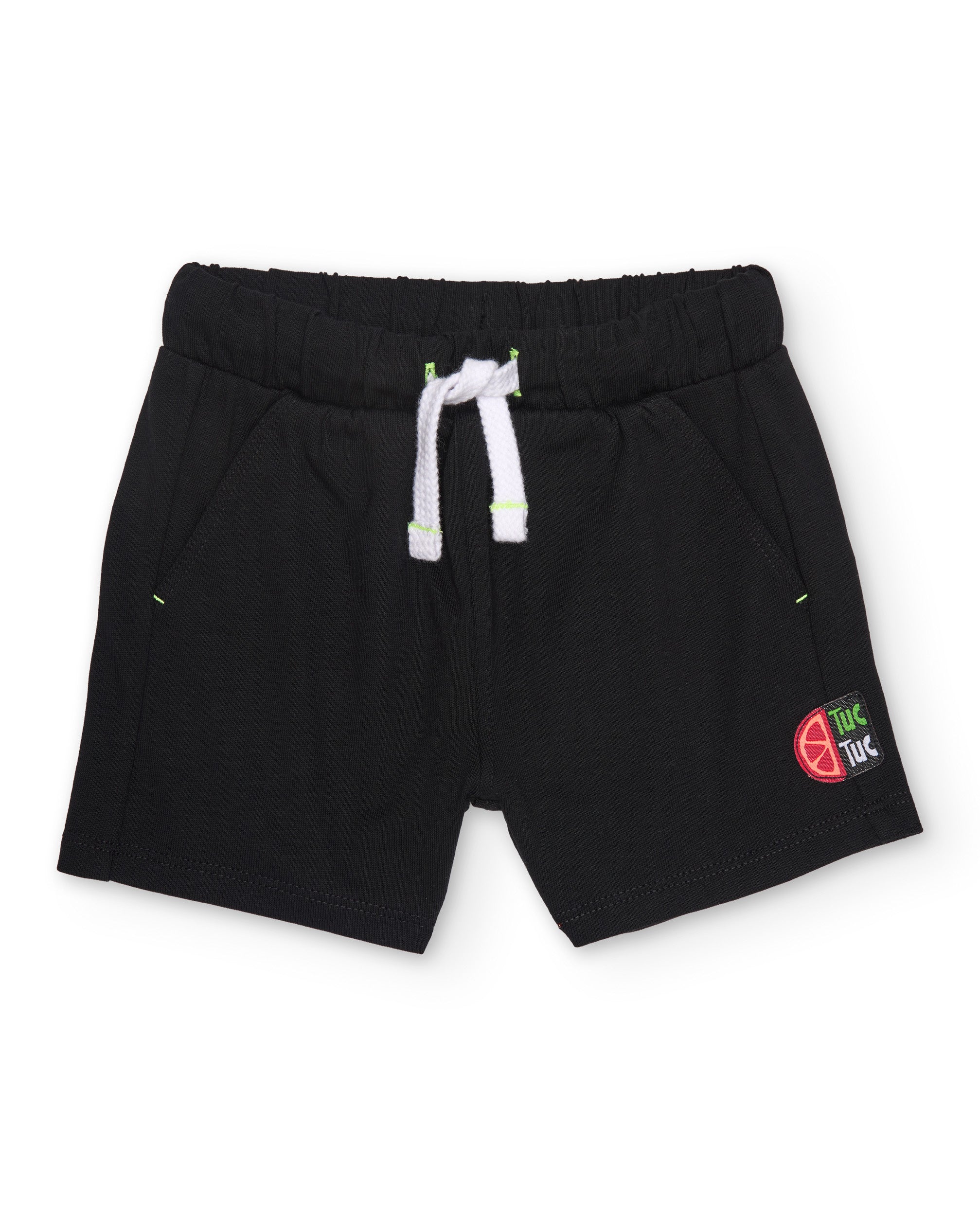 TucTuc Bermuda bermuda bambino nero cotone coulisse