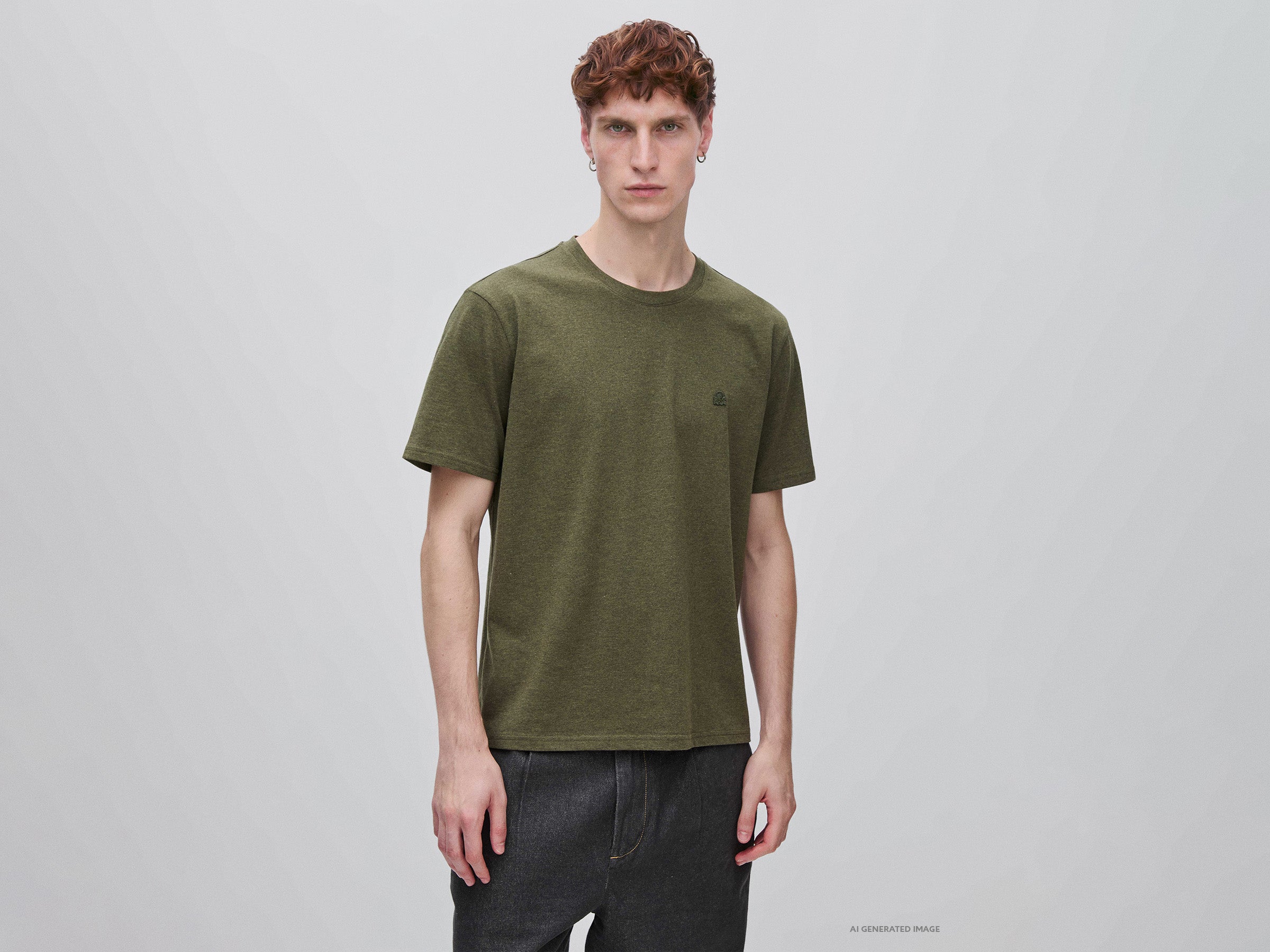 United Colors of Benetton t-shirt melange cotone manica corta