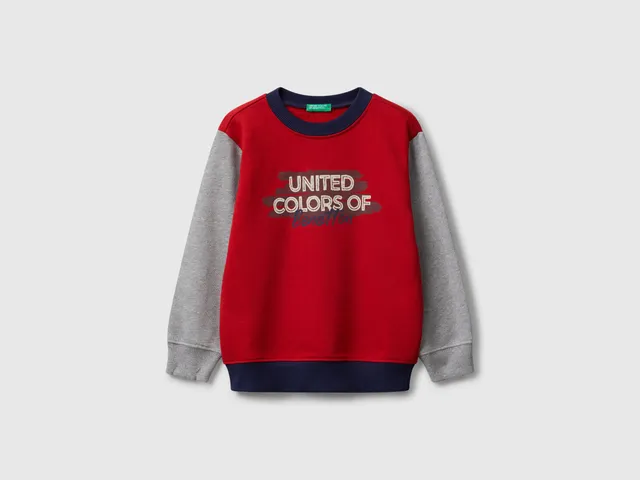 United Colors of Benetton Felpa Stampa Cotone Bio 104