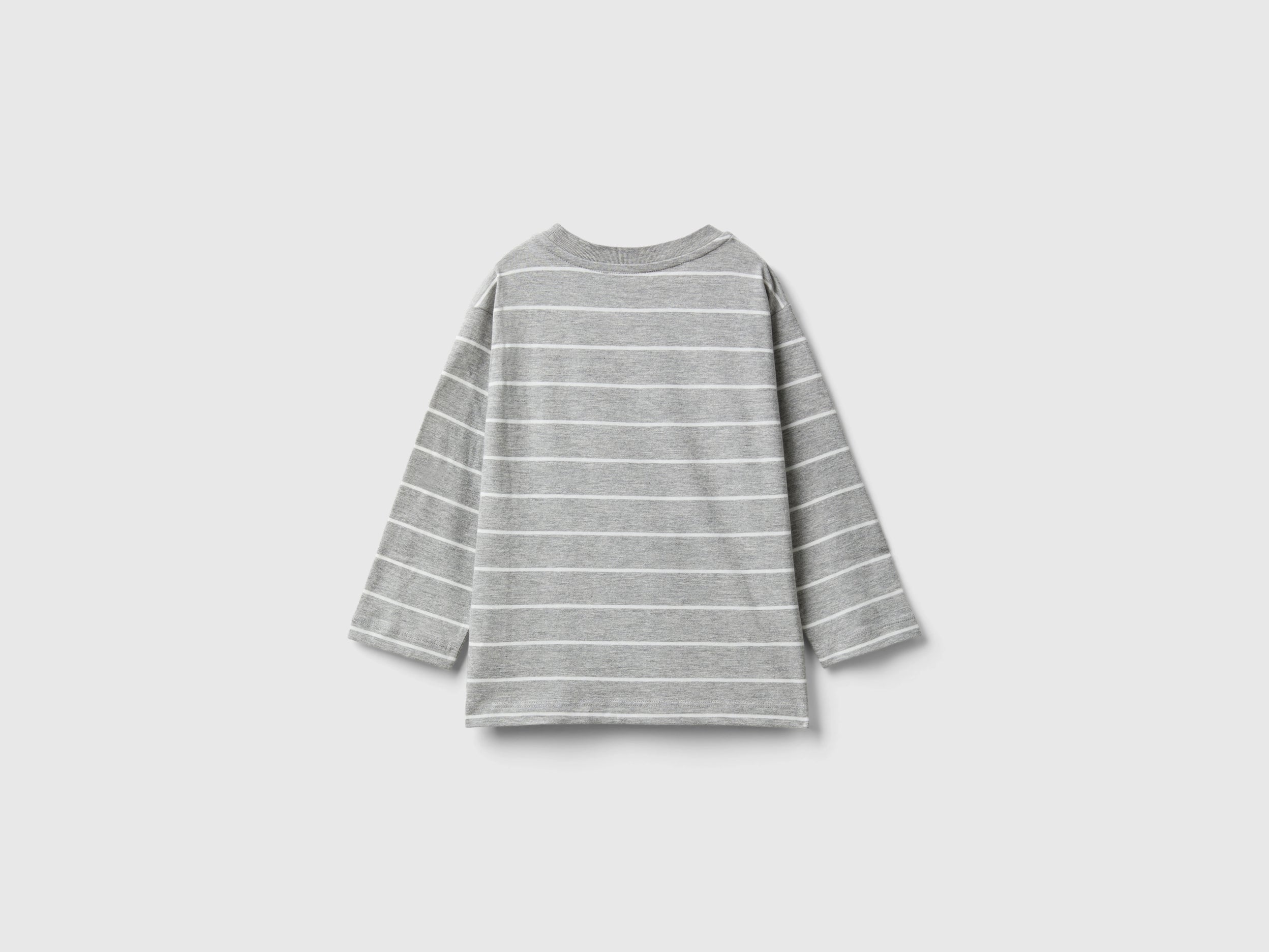 United Colors of Benetton maglietta bimba cotone righe applique