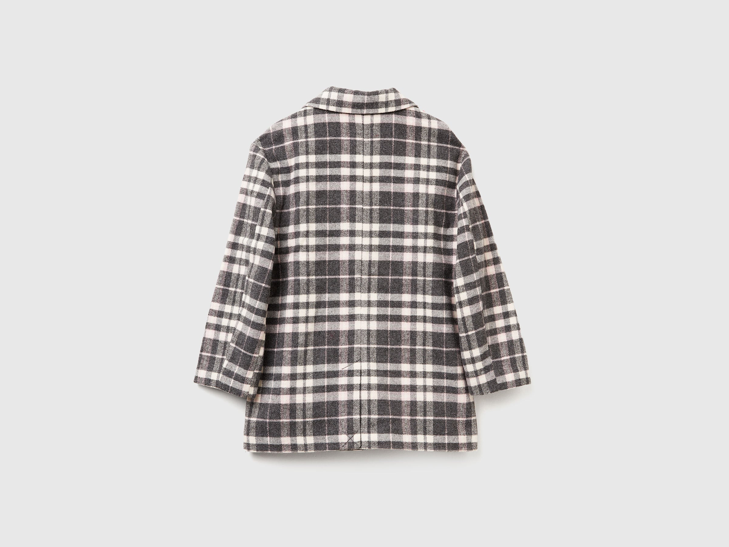 United Colors of Benetton Prince of Wales cappotto lana fantasia
