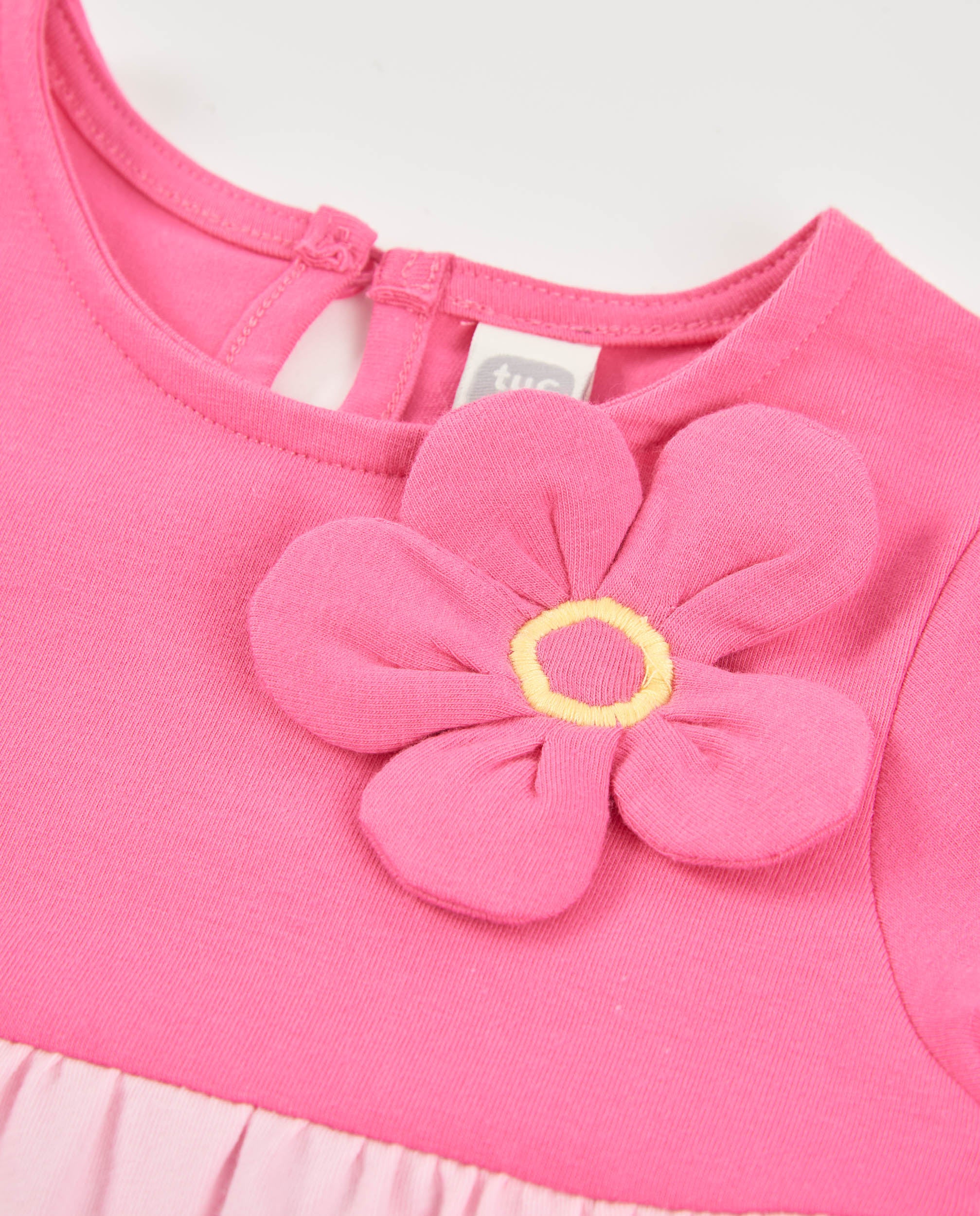 TucTuc Vestiti Fiore Vestito Bambina Rosa Motivo Limoni