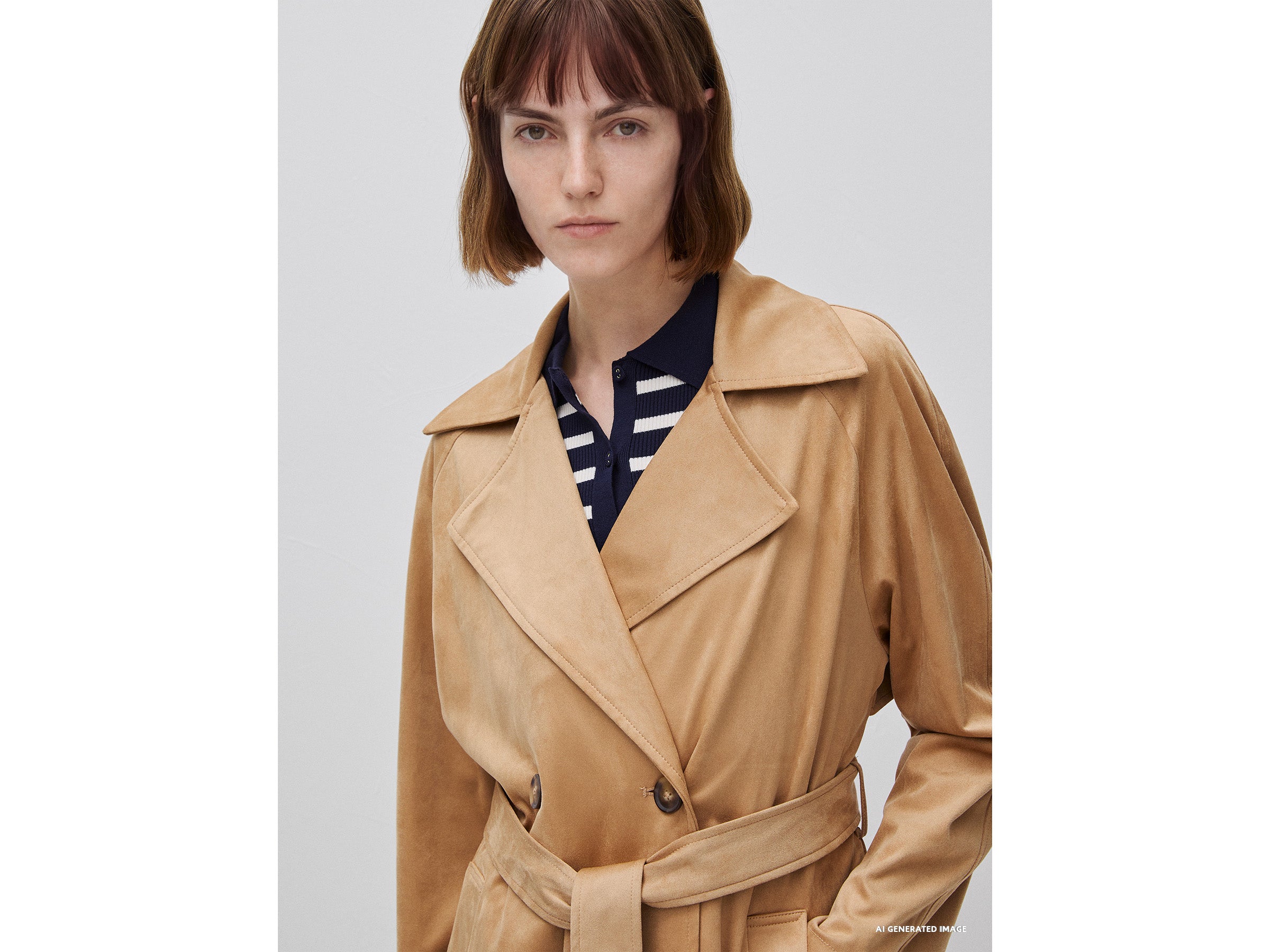United Colors of Benetton Trench Lungo Camoscio M
