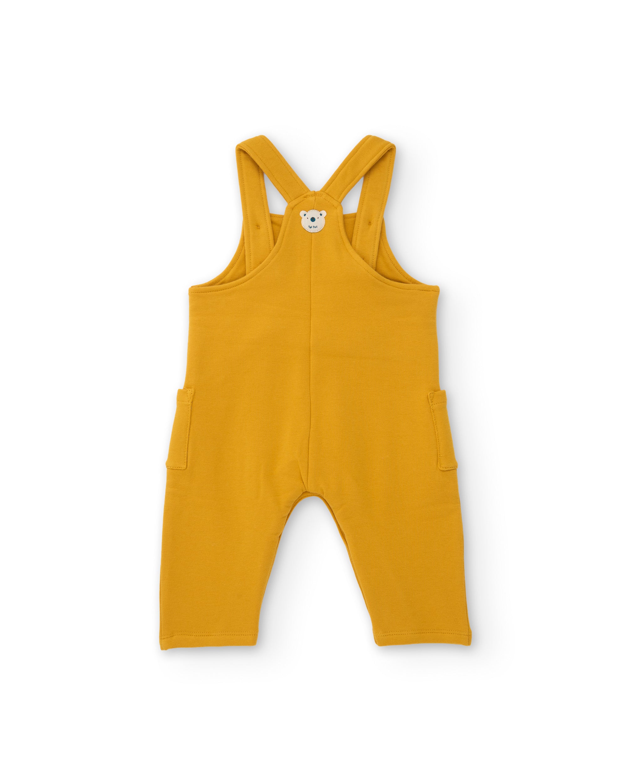 TucTuc Completi neonato senape maglietta + salopette orsetto