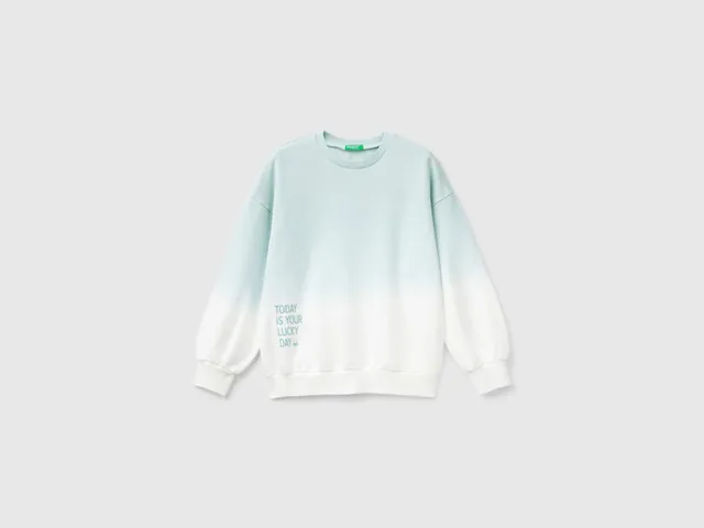 United Colors of Benetton Felpa Girocollo Cotone Dip-Dye
