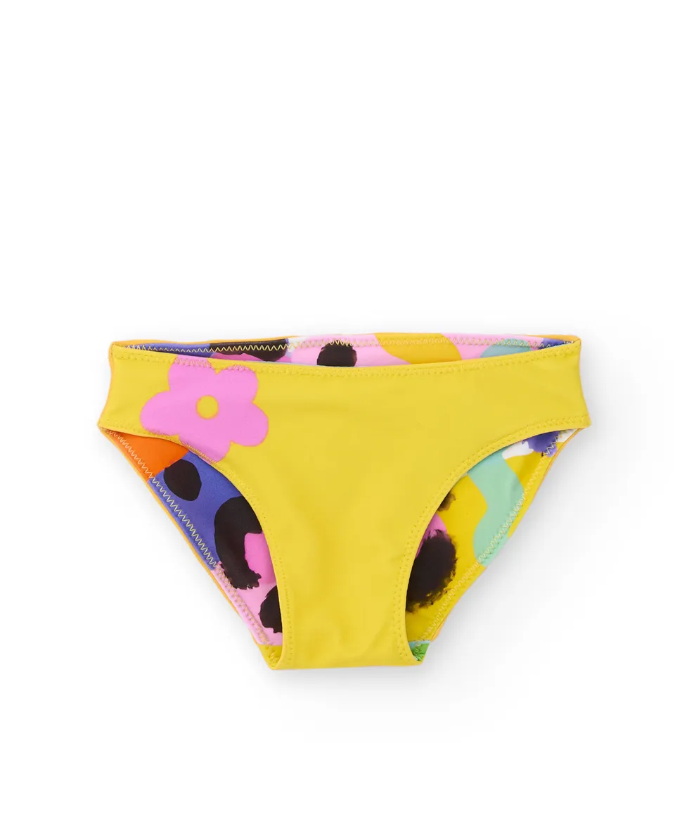 TucTuc Costumi Da Bagno slip bikini bambina costume giallo reversibile