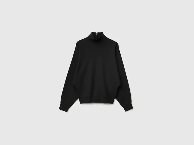 United Colors of Benetton maglione collo alto maniche pipistrello M
