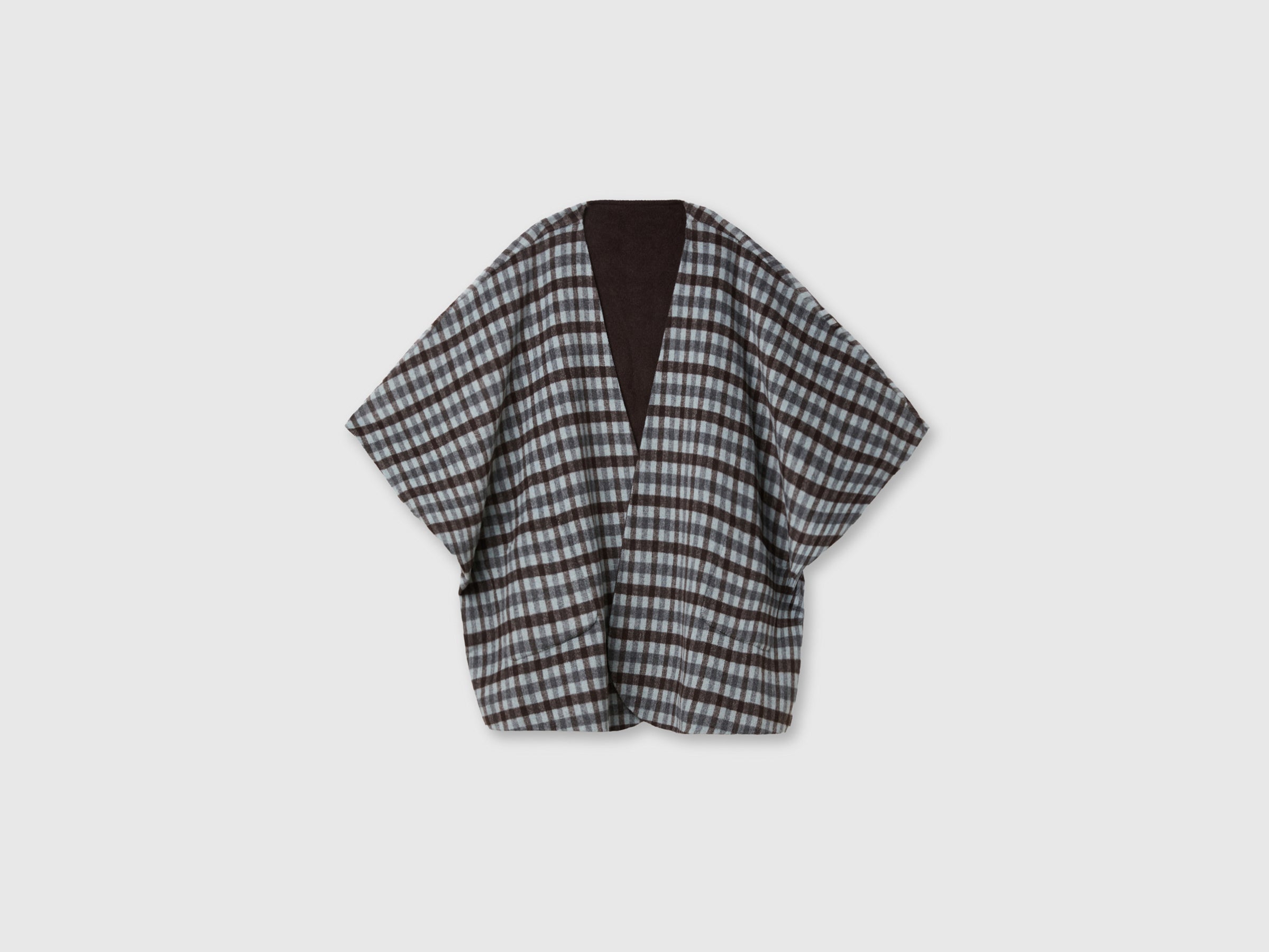 United Colors of Benetton Reversible wool blend cape mantella OS lana