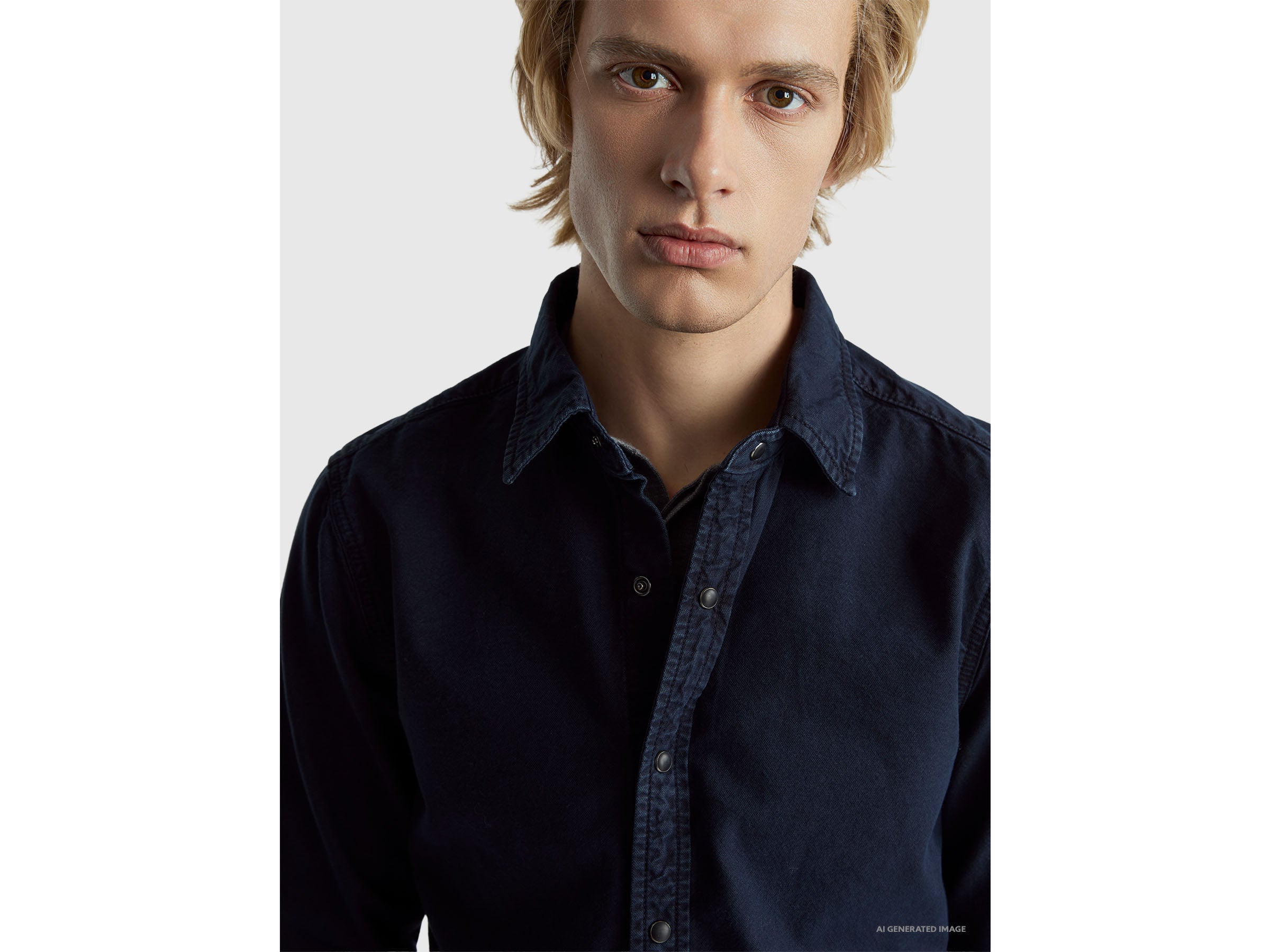 United Colors of Benetton camicia slim cotone manica lunga M