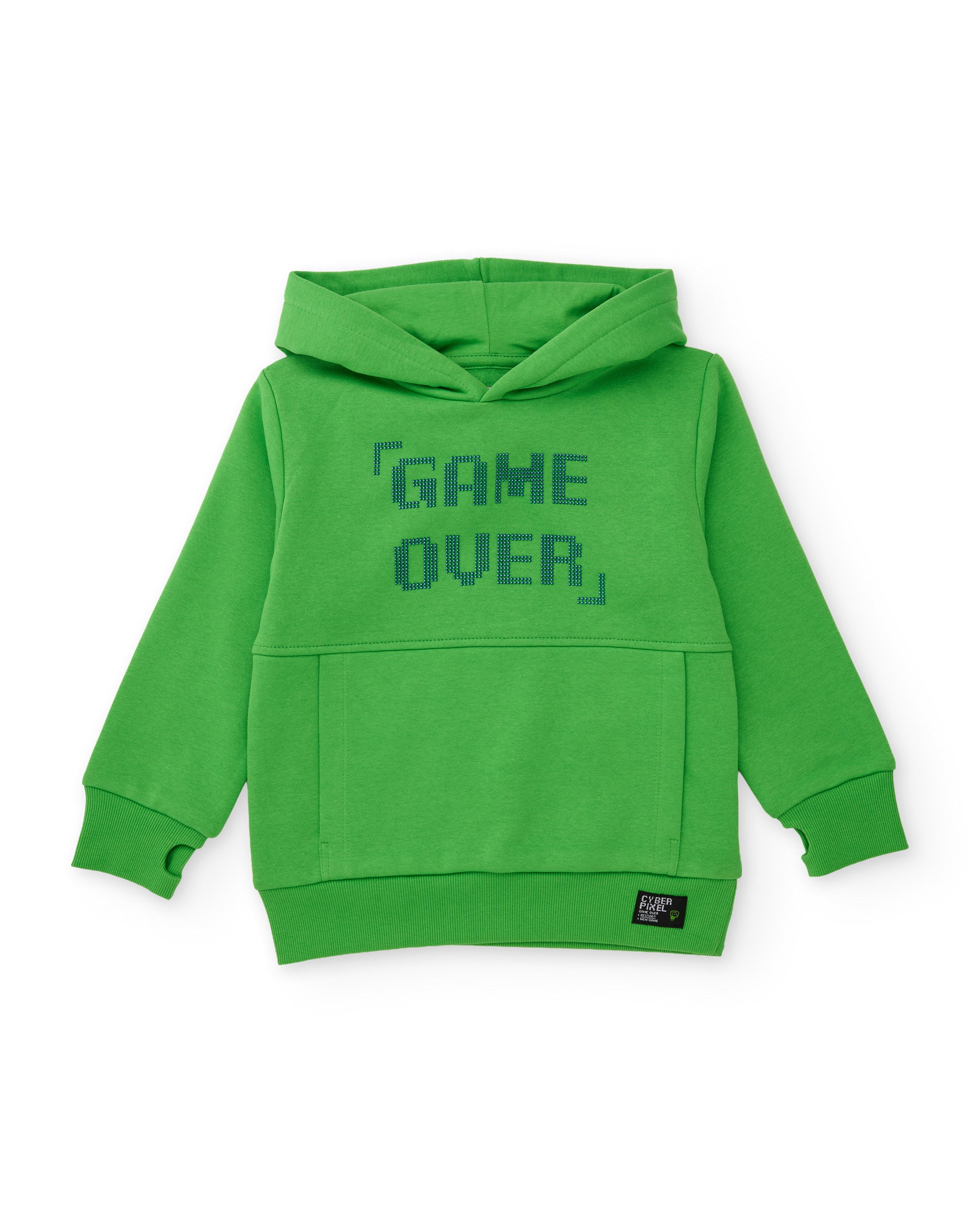 TucTuc Felpe Felpa Bambino Verde Videogiochi con Cappuccio