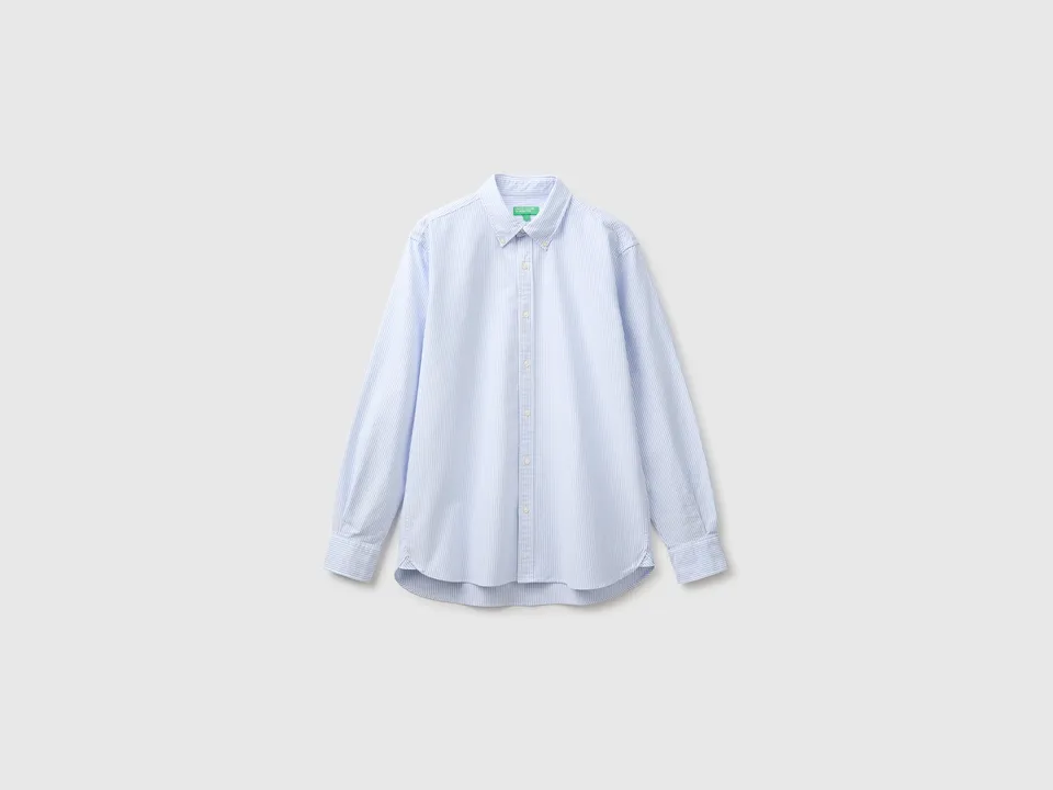 United Colors of Benetton Shirts Camicia Righe Cotone Regular