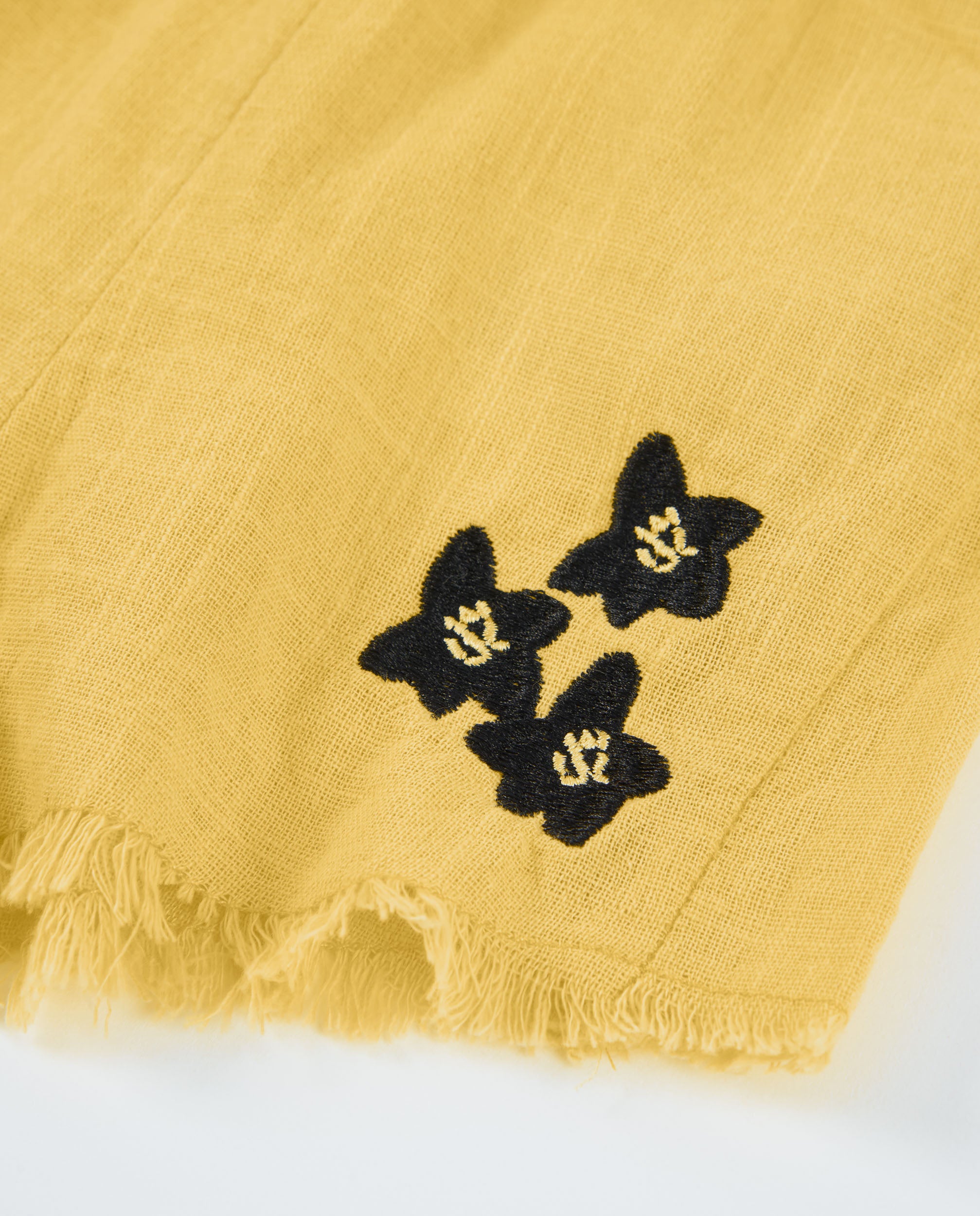 TucTuc Bermuda Shorts bambina giallo ricamo fiori