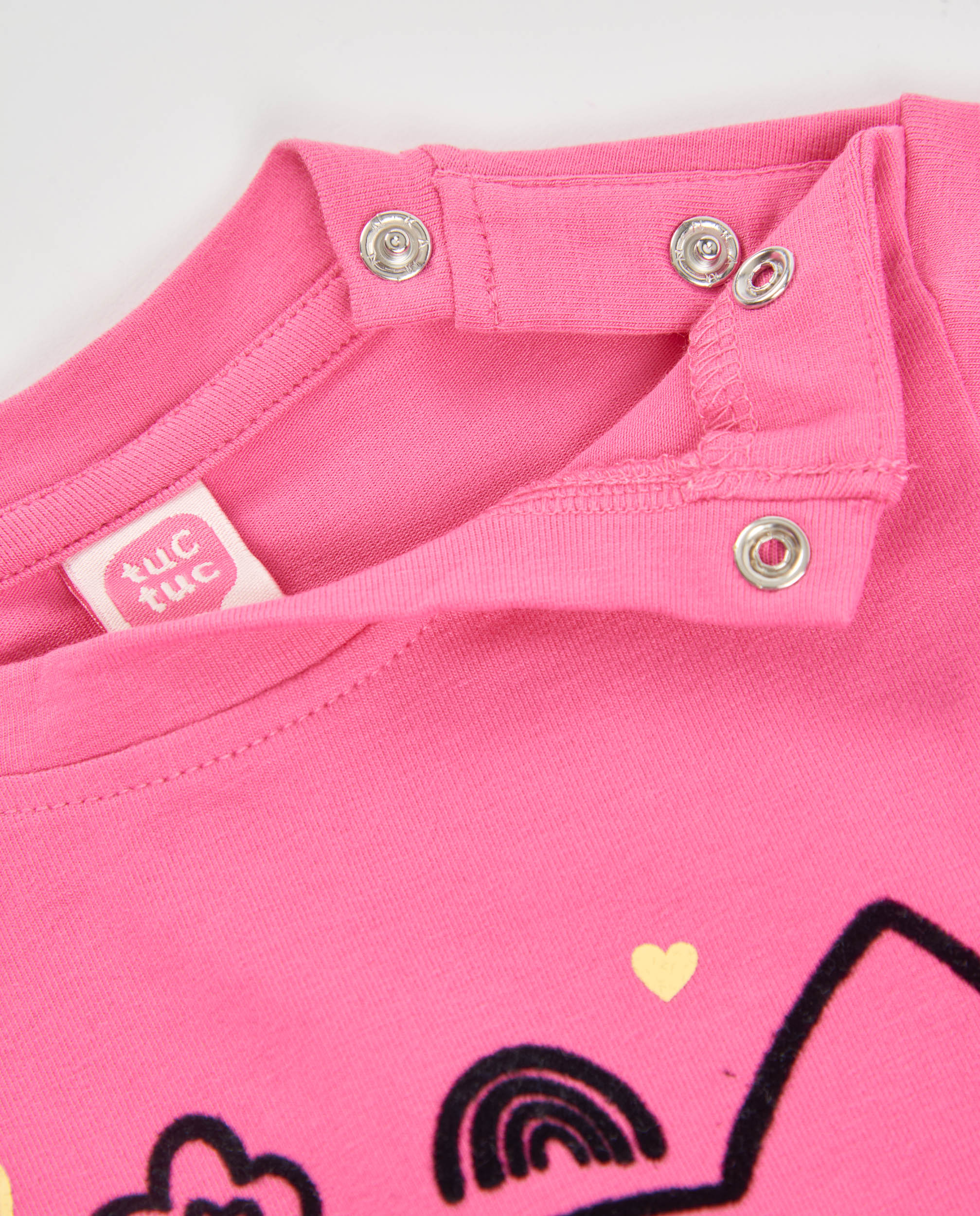 TucTuc Magliette maglietta bambina rosa gatto maniche lunghe