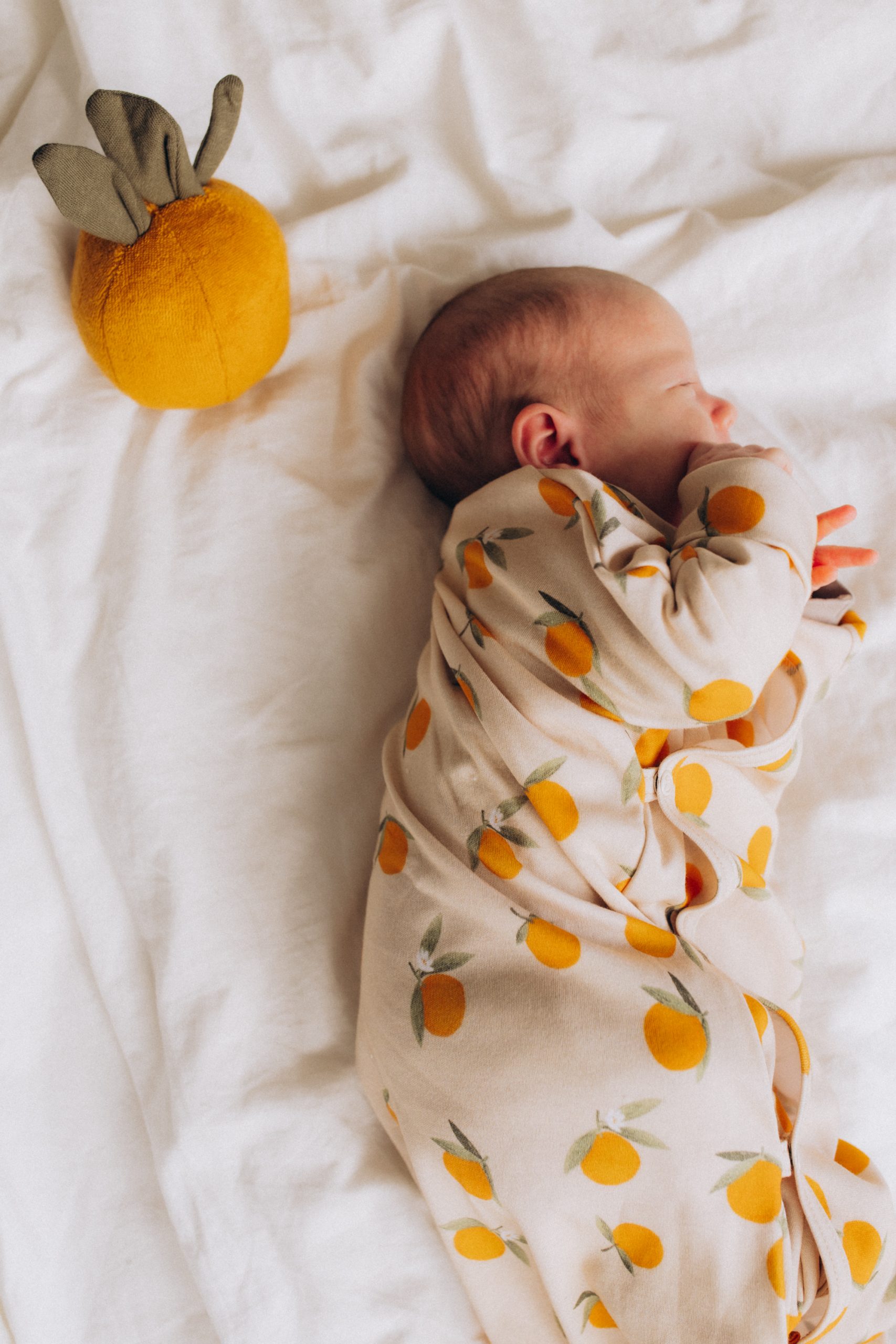 Woolly Organic Rattle sonaglio peluche arancione 9 cm