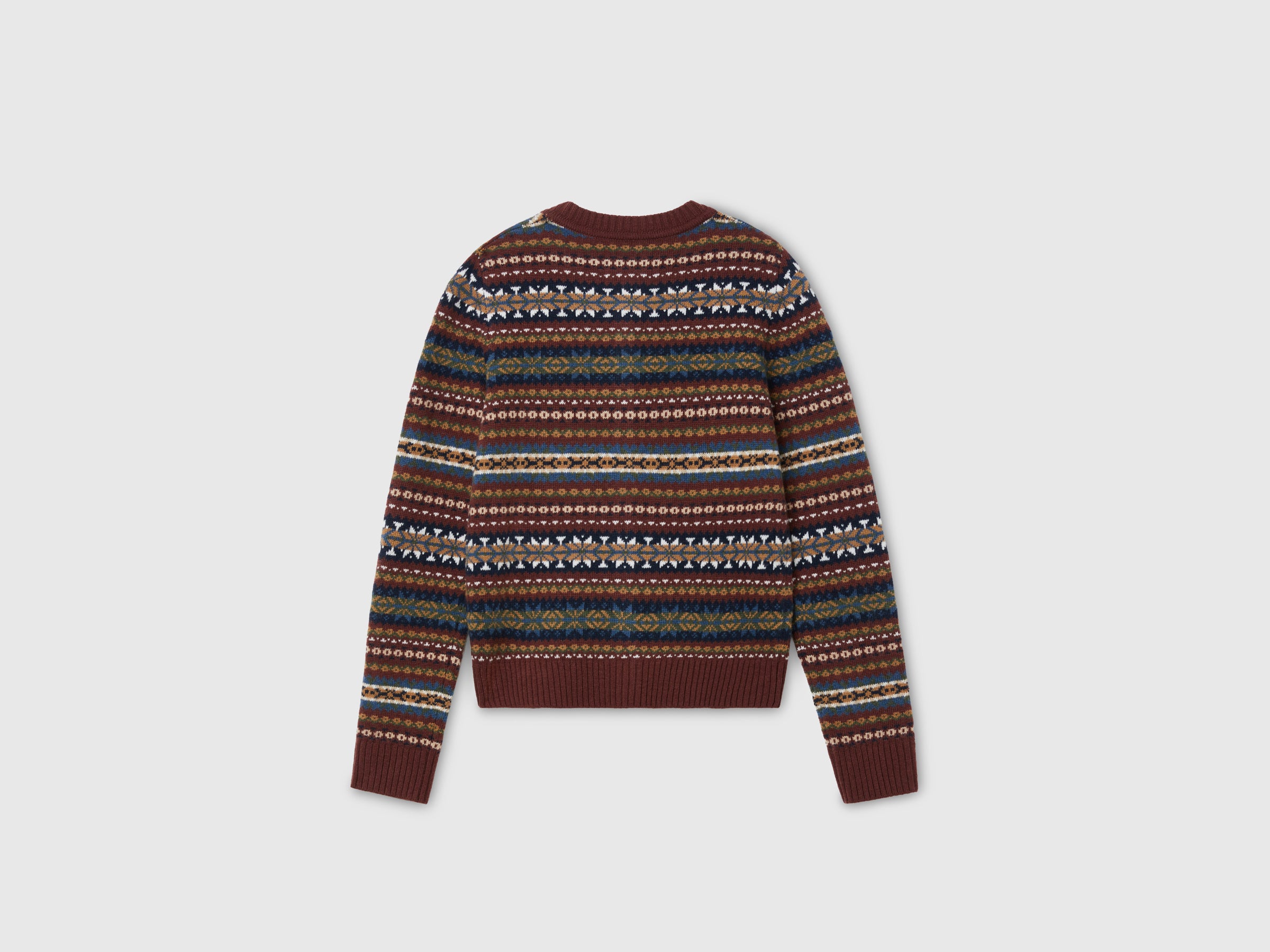 United Colors of Benetton Cardigan Jacquard lana collo tondo