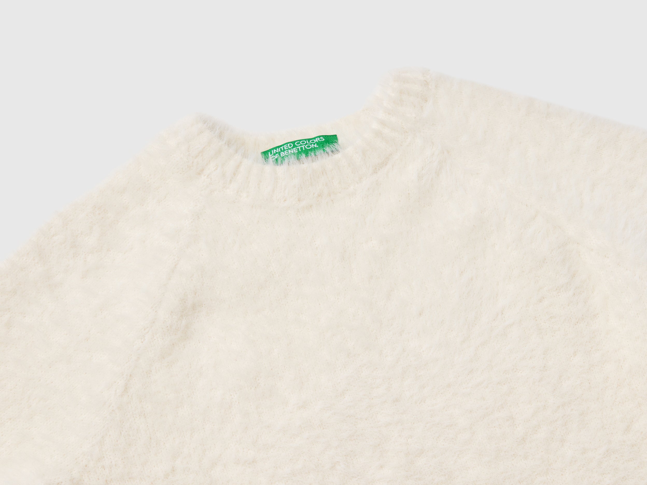 Benetton Furry Yarn Maglione Girocollo Bimbo Taglia 104