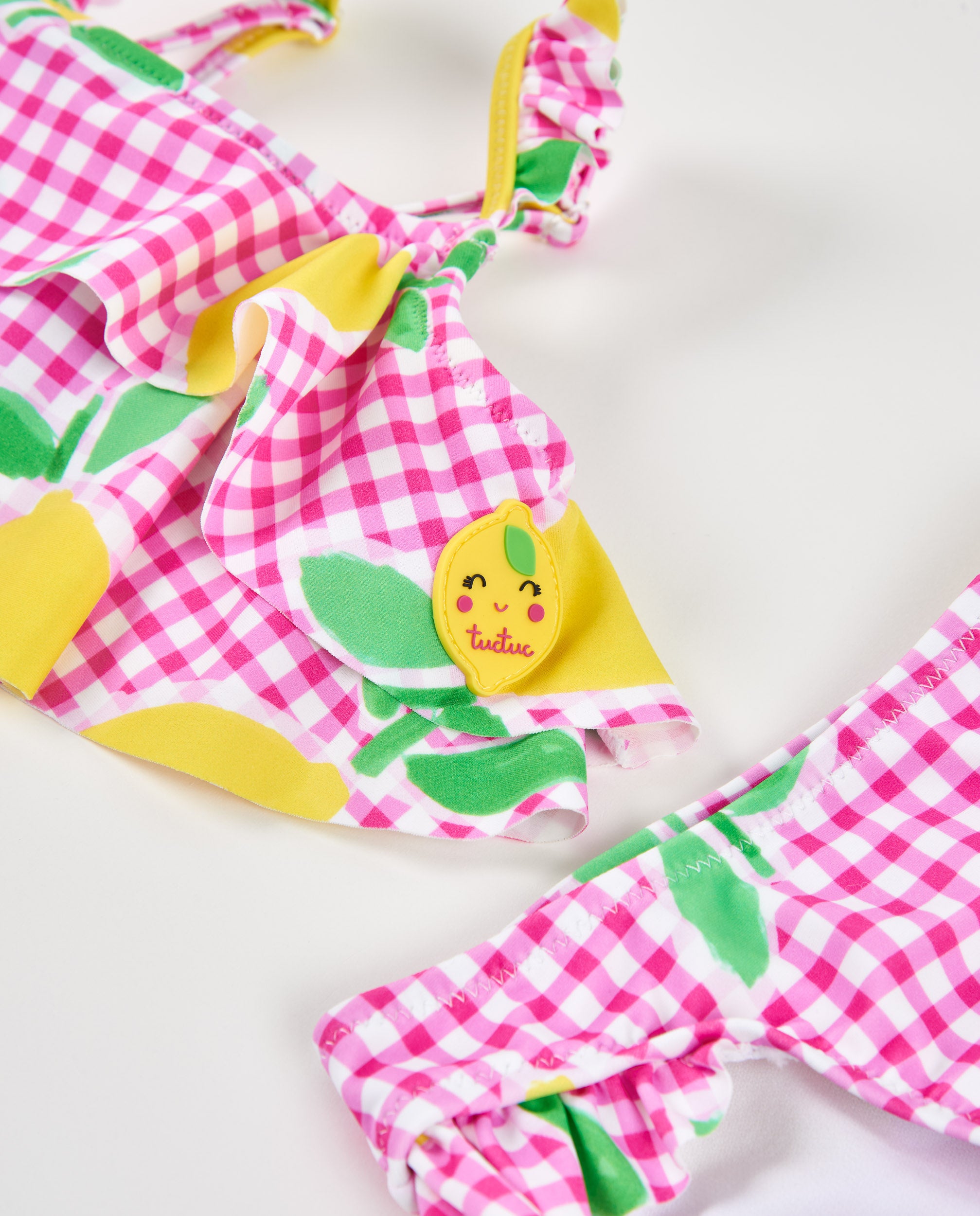TucTuc Costumi Da Bagno Vichy bikini bambina rosa
