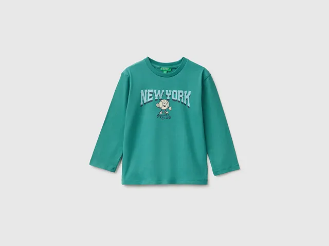 Benetton 100% organic cotton T-shirt maglia bimbo taglia 104