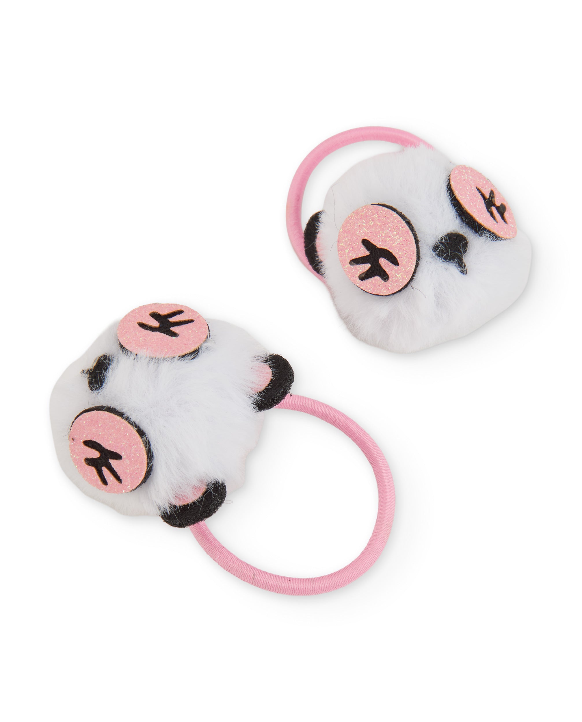 TucTuc Accessori Elastici Capelli Bimba Bianchi Panda Pon-Pon