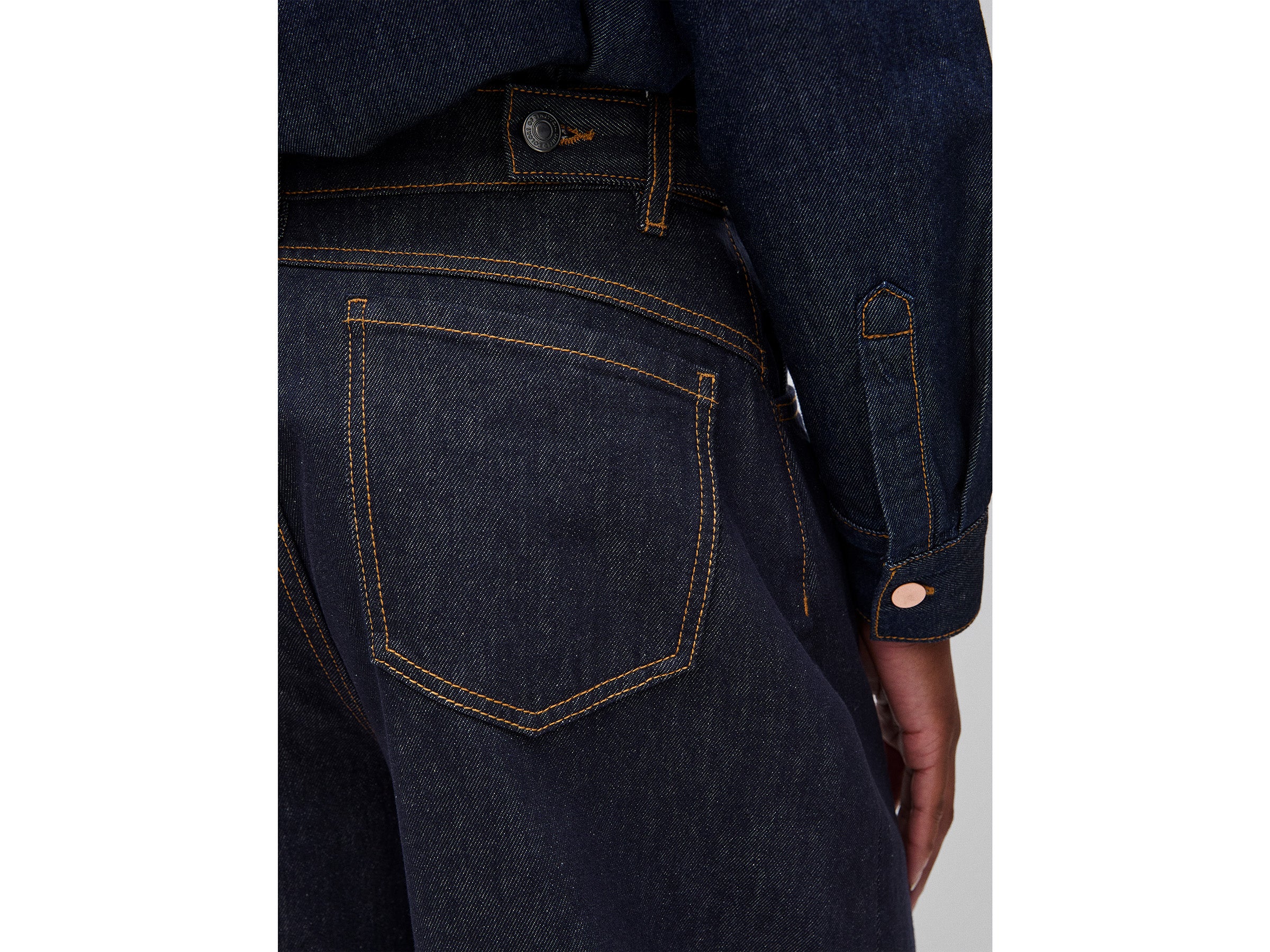 Benetton Barrel Jeans denim cotone rinse taglia 28