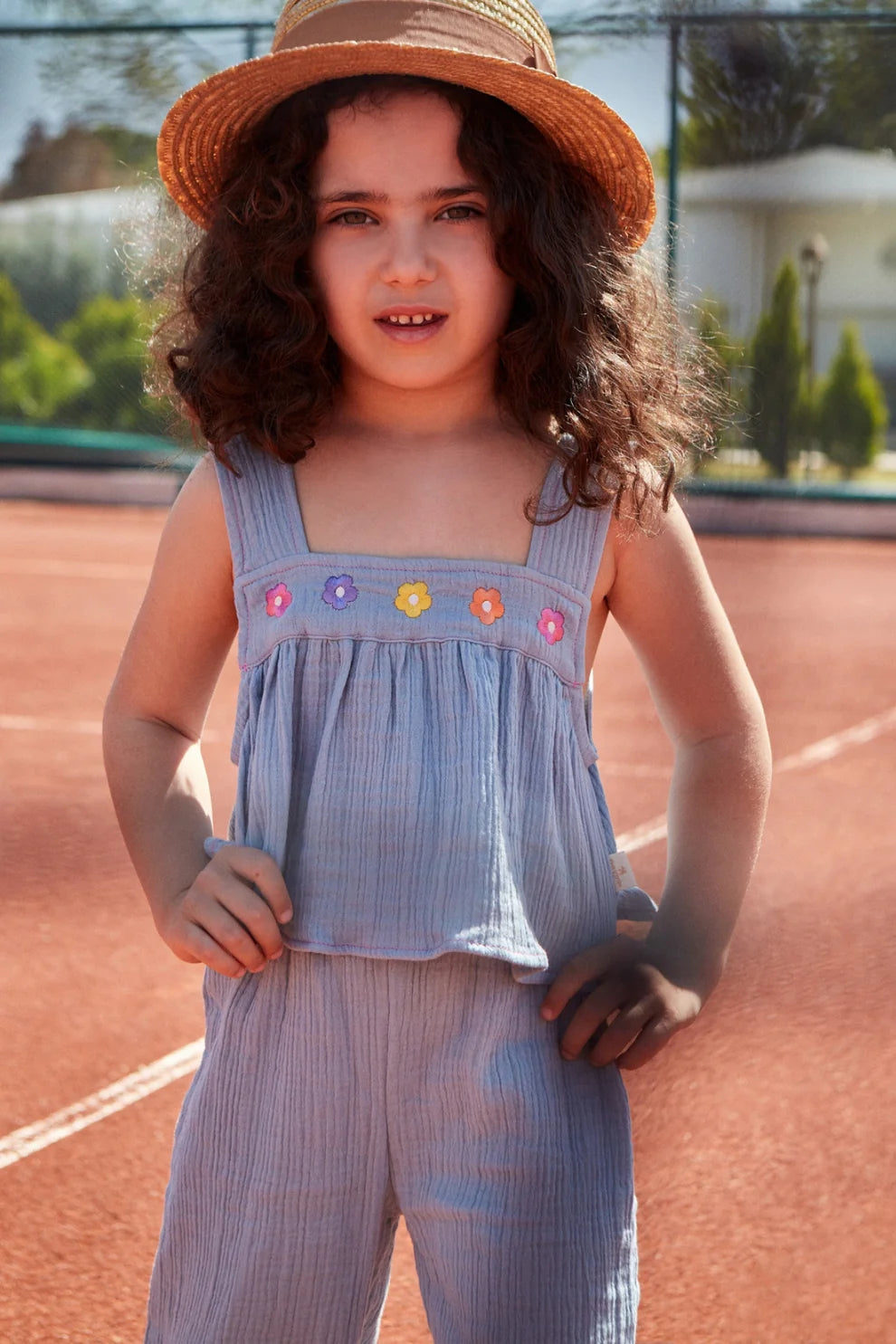 Kocarcia Miela Kids Blu completo mussola 2-3 anni cotone