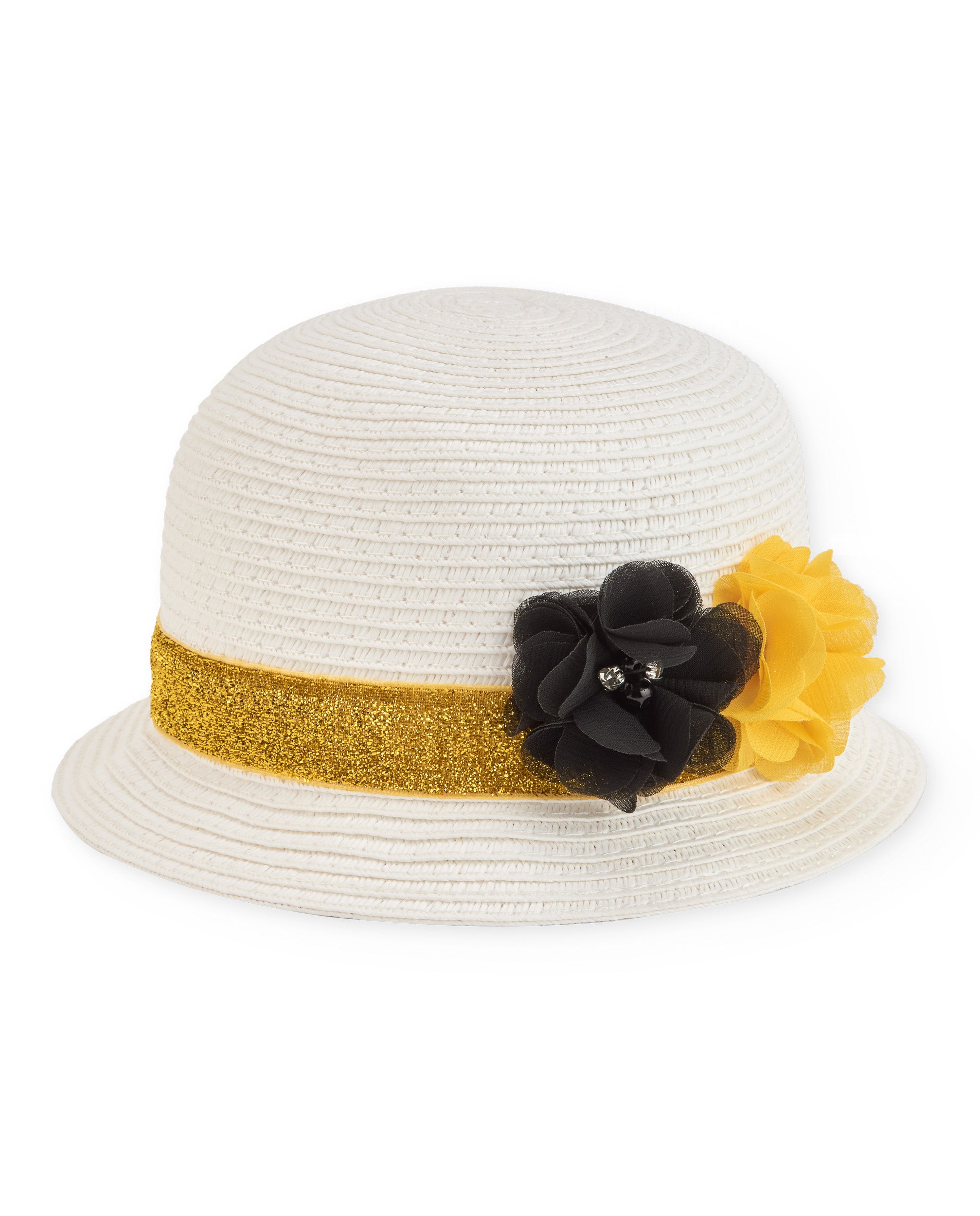 TucTuc Accessori cappello bambina bianco con fiori