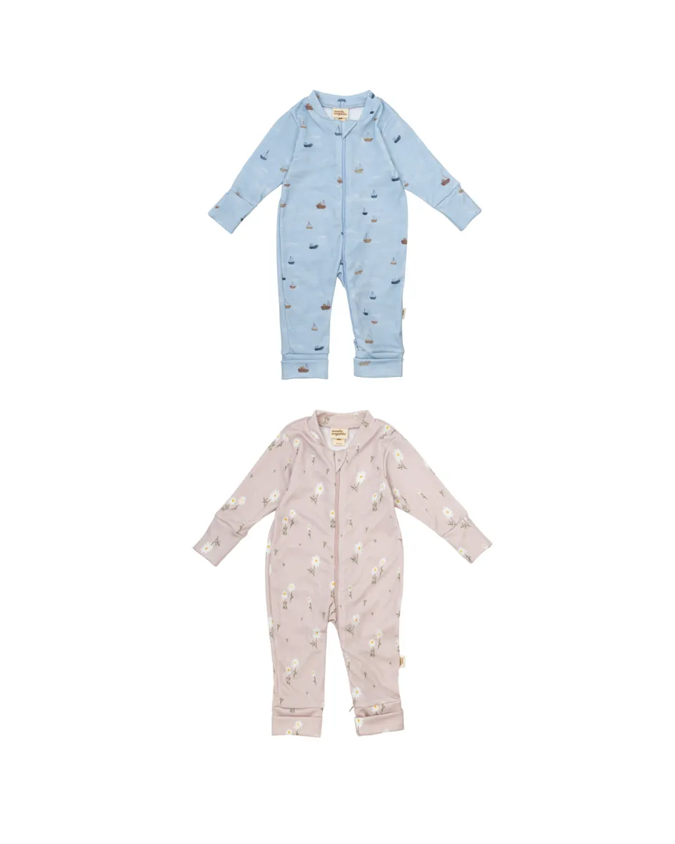 Woolly Organic Sleepsuit Zipper SS27 tutina notte cotone bio