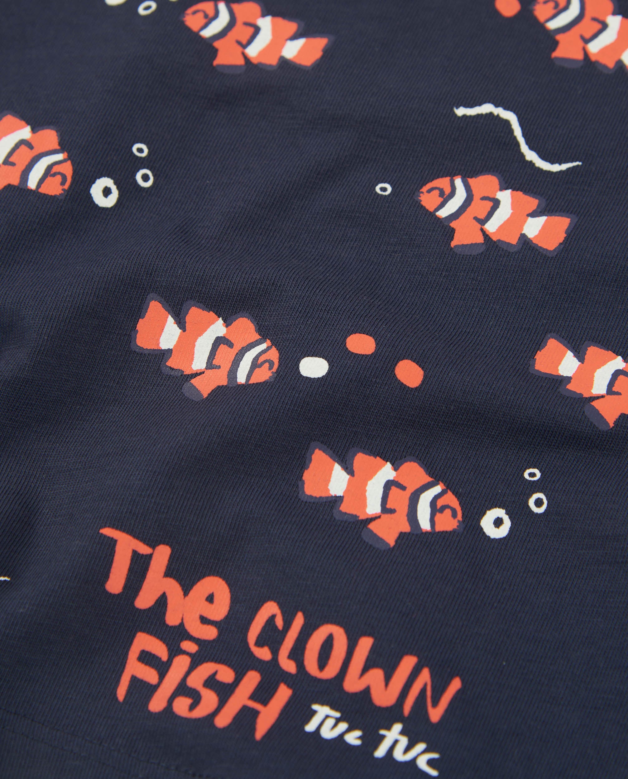 TucTuc Magliette T-shirt bambino pesci pagliaccio navy maglia