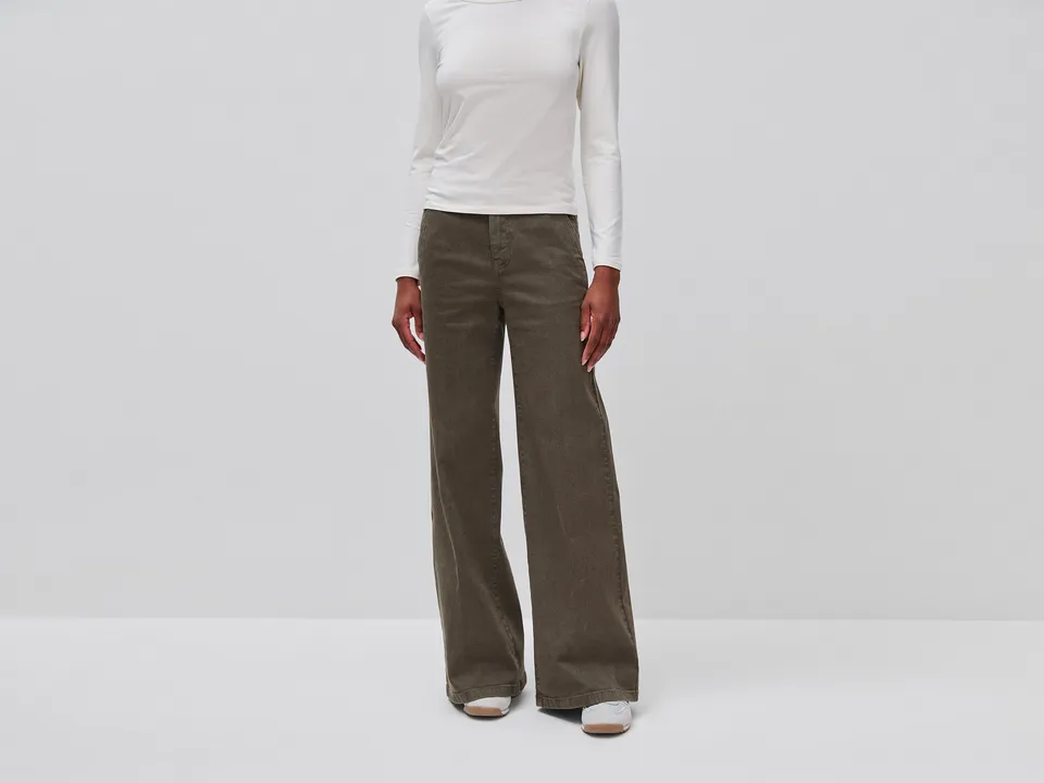 United Colors of Benetton Wide-Leg pantaloni palazzo cotone 42 gamba larga