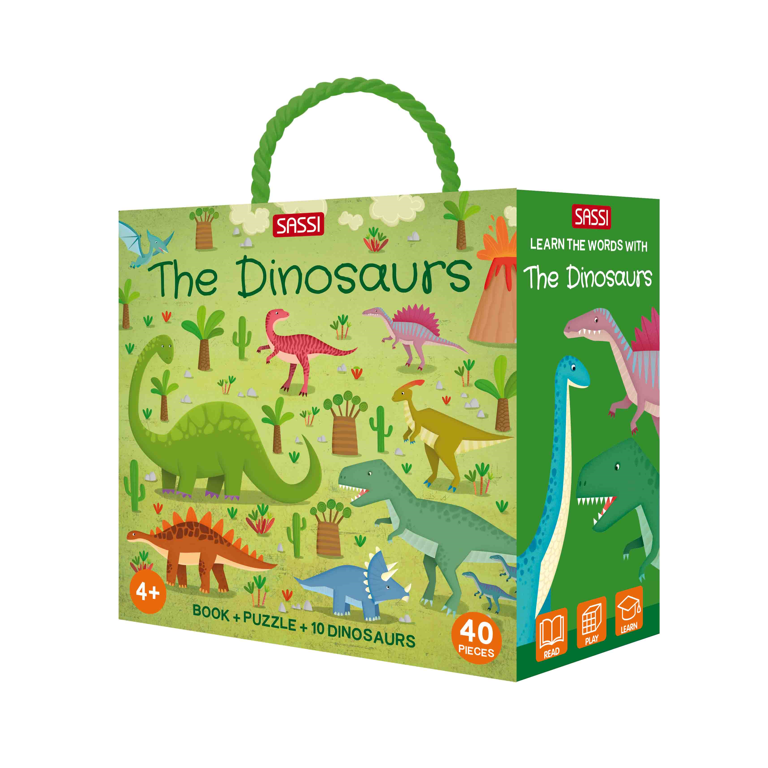 Sassi Qbox I Dinosauri Puzzle 40 Pezzi Libro Bambini 4+