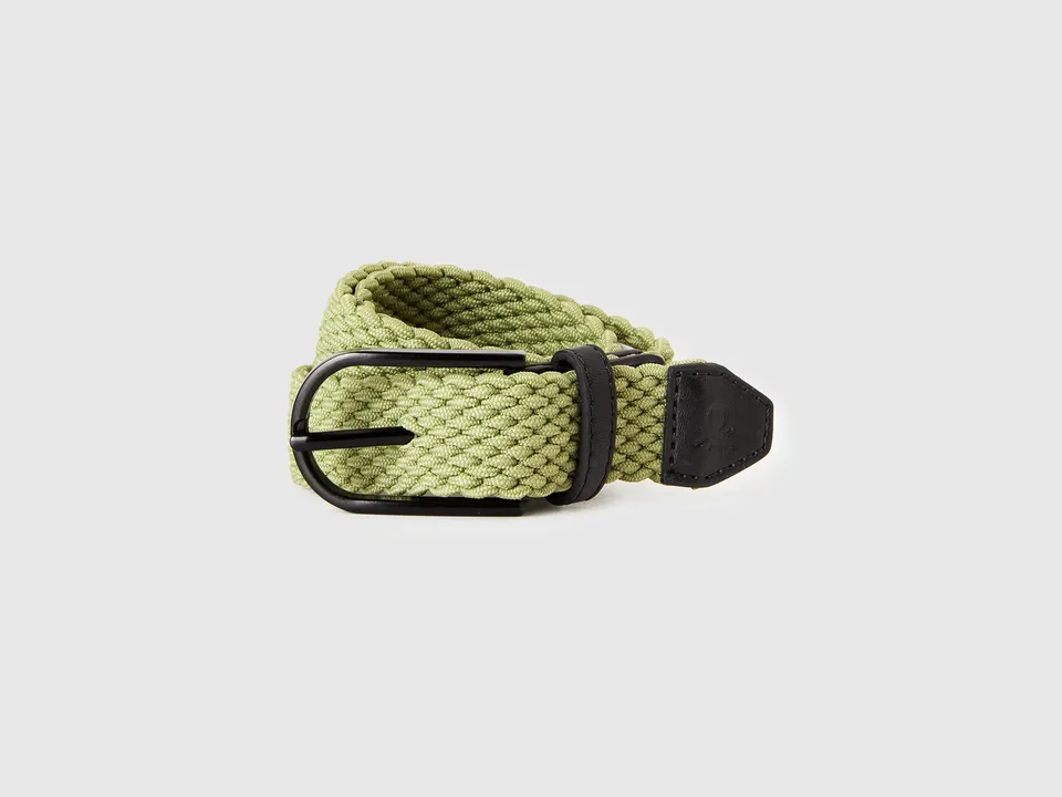 United Colors of Benetton Cintura Elastica Intrecciata fibbia metallo