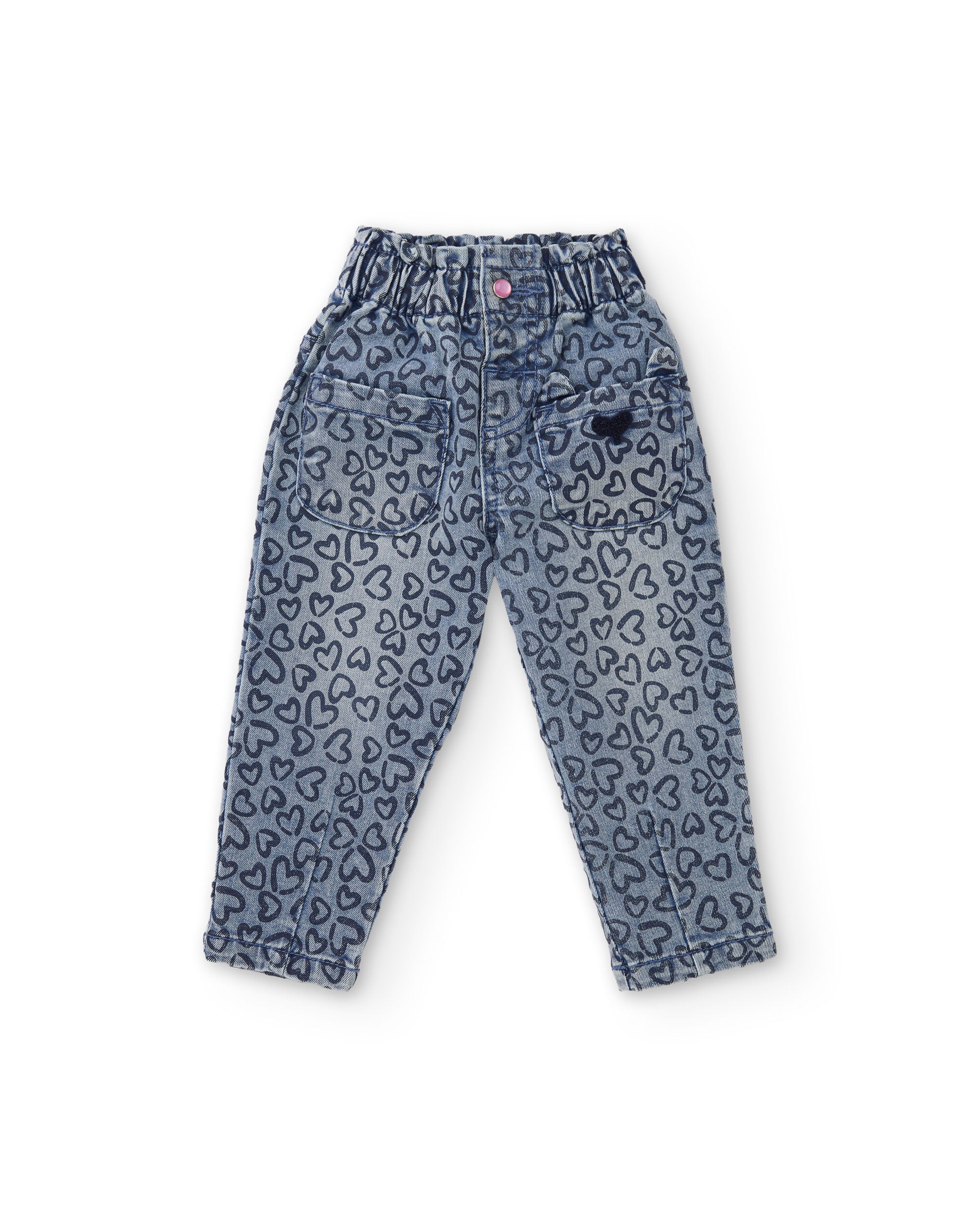 TucTuc Pantaloni Jeans cuori bambina denim 4A