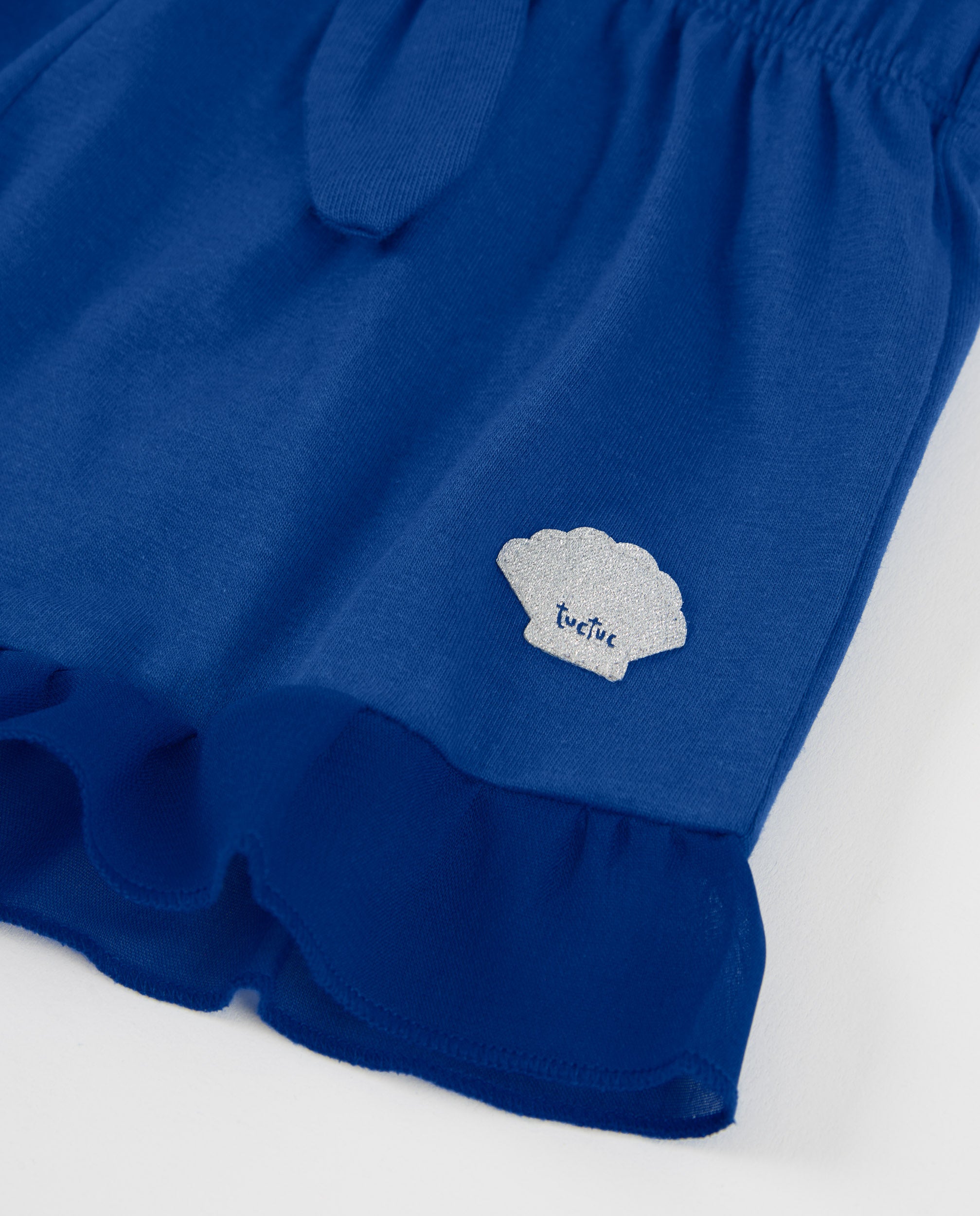 TucTuc Bermuda Short Bambina Navy con Volant